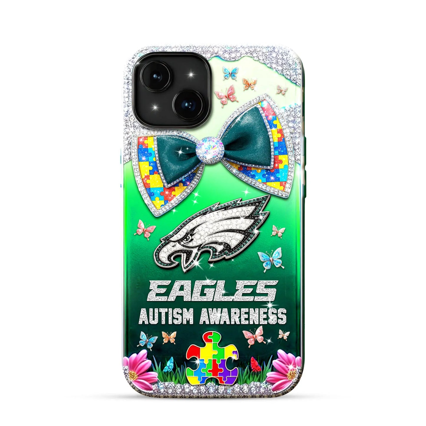 Philadelphia Eagles | Premium NFL Autism Awareness Phonecase TD – HuddleStyle.com - Image 2