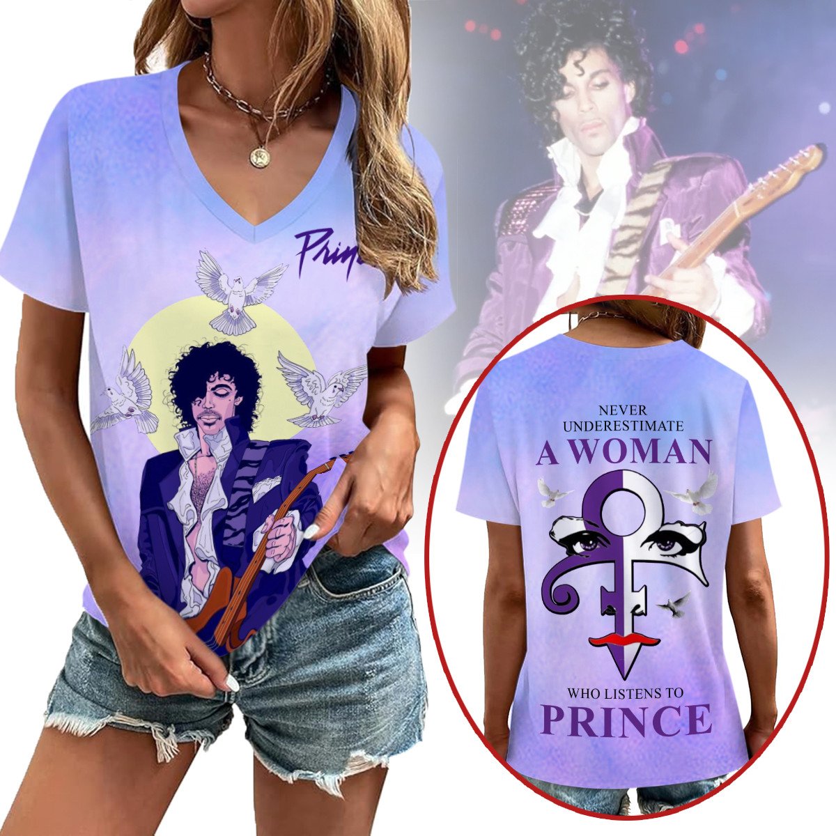 PRCE V-neck Short Sleeve Shirt NY