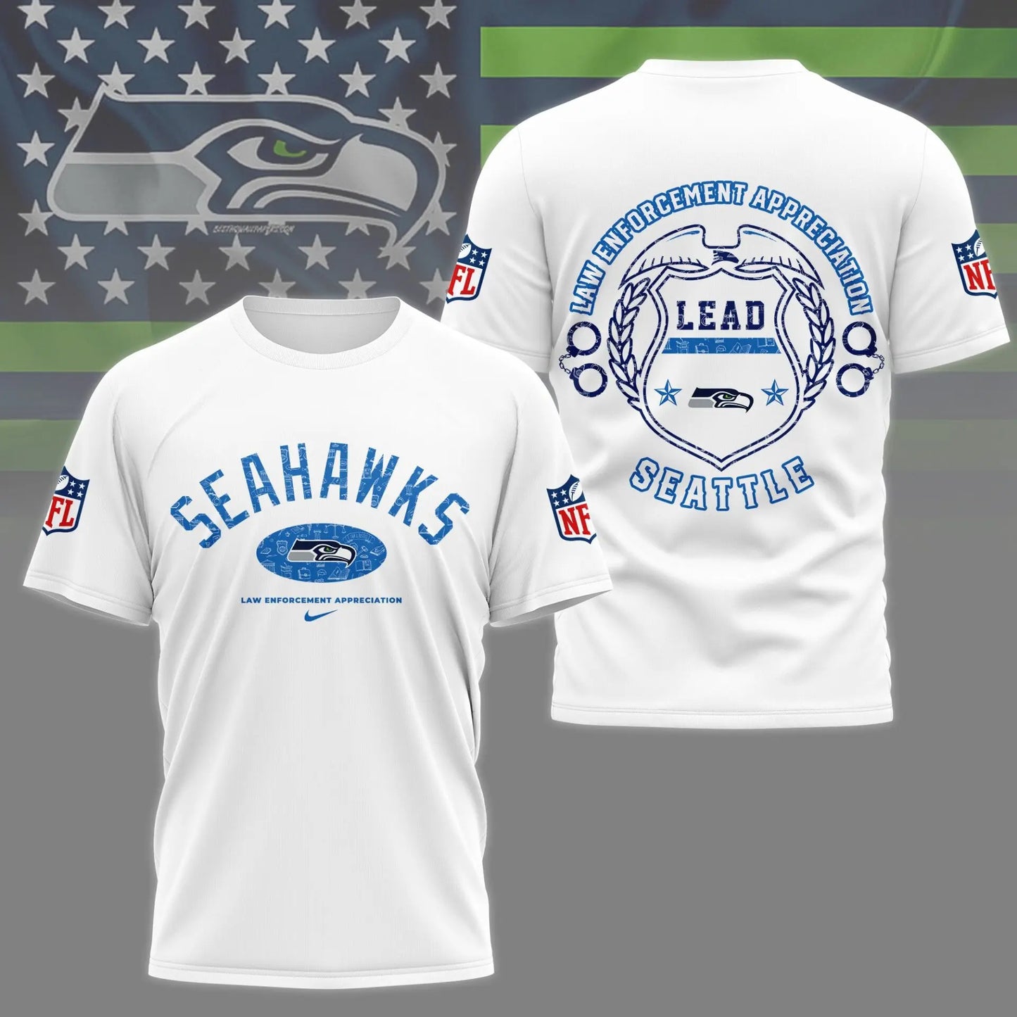 Seattle Seahawks | Premium Law Appreciation Month 3D Shirt NY – HuddleStyle.com - Image 2