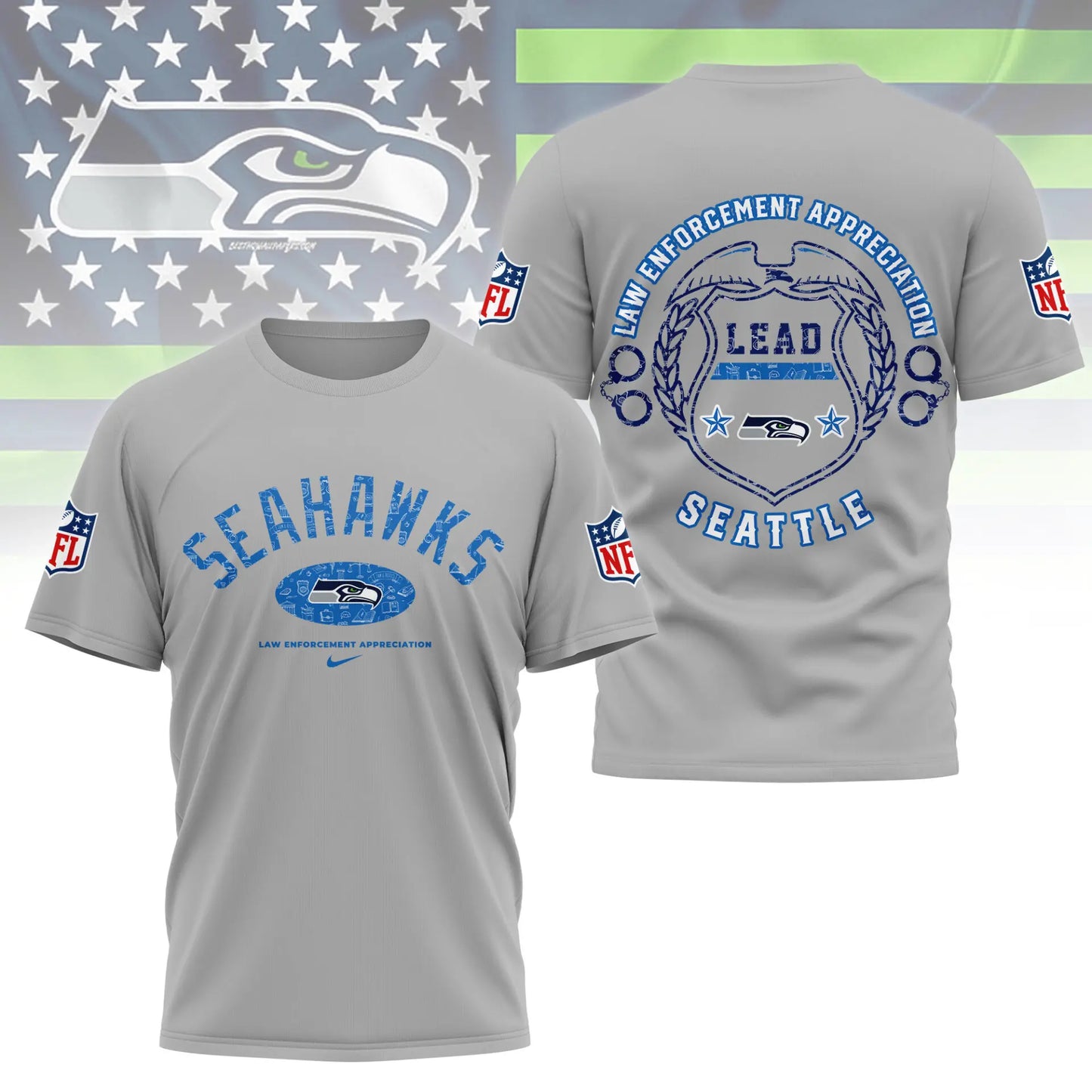 Seattle Seahawks | Premium Law Appreciation Month 3D Shirt NY – HuddleStyle.com - Image 6