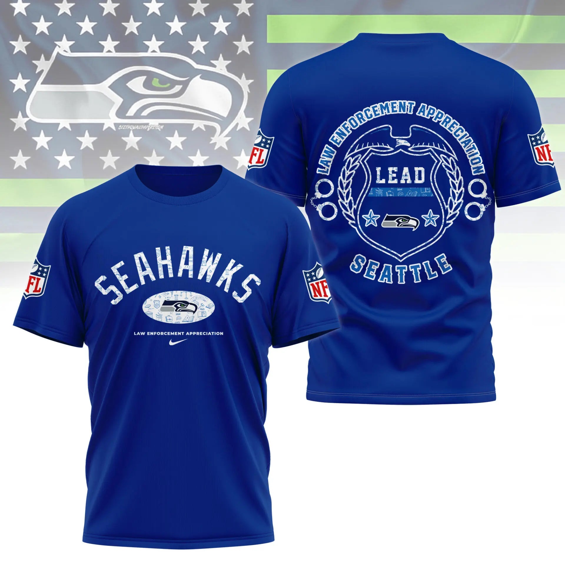 Seattle Seahawks | Premium Law Appreciation Month 3D Shirt NY – HuddleStyle.com - Image 4
