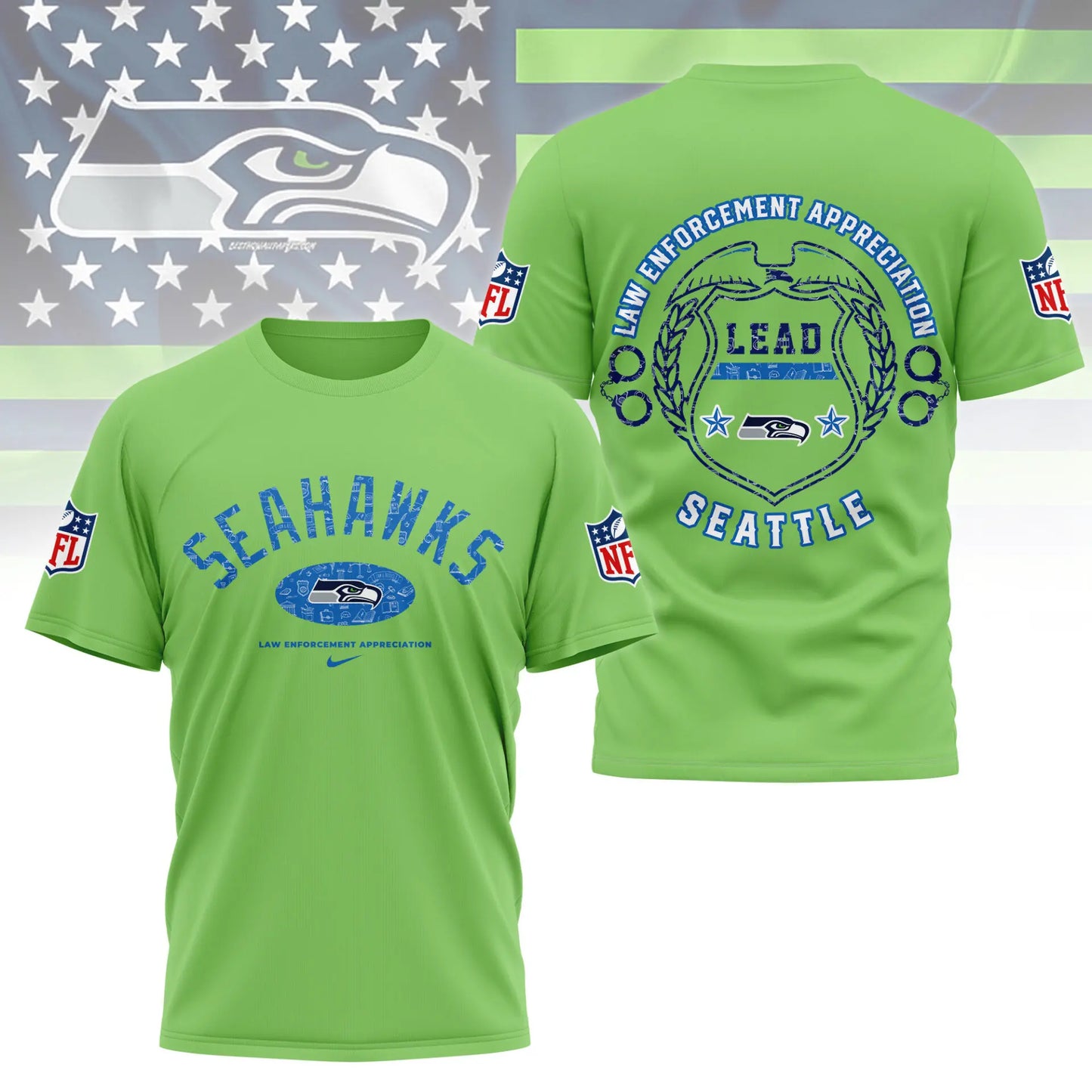 Seattle Seahawks | Premium Law Appreciation Month 3D Shirt NY – HuddleStyle.com - Main