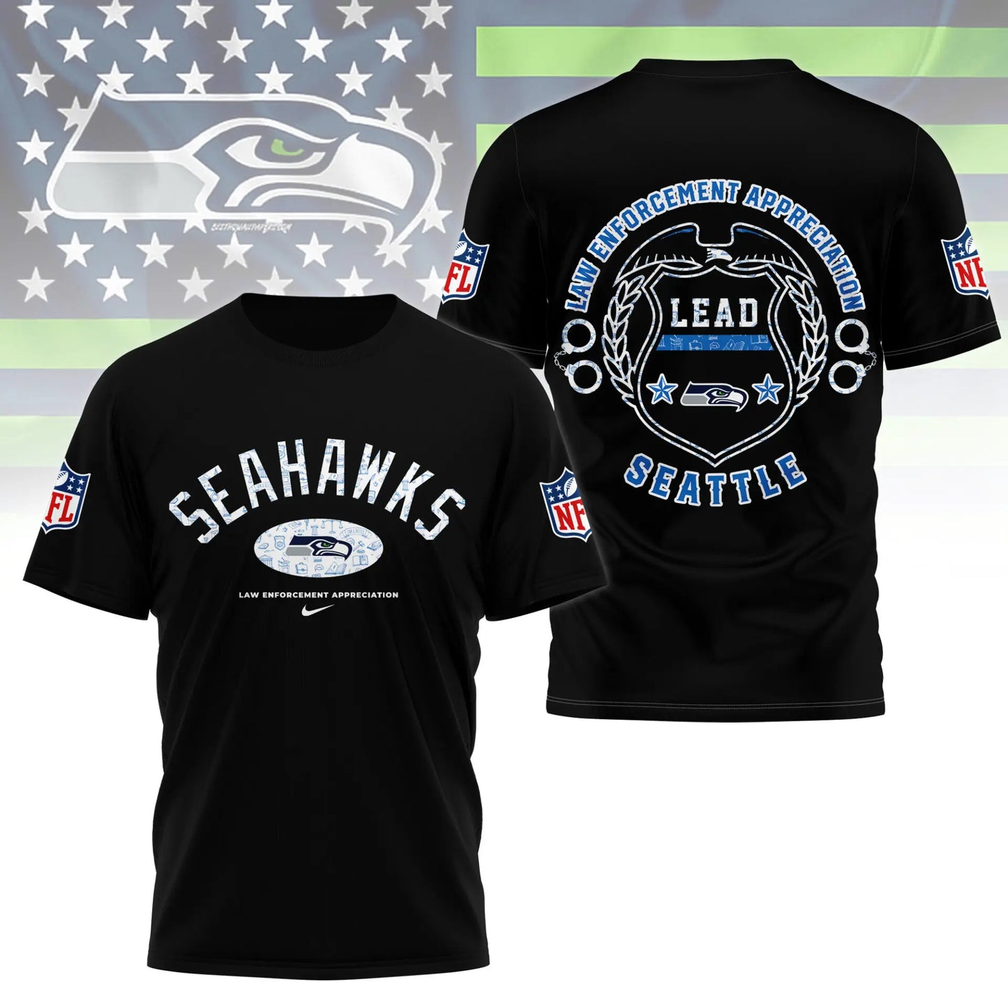 Seattle Seahawks | Premium Law Appreciation Month 3D Shirt NY – HuddleStyle.com - Image 3
