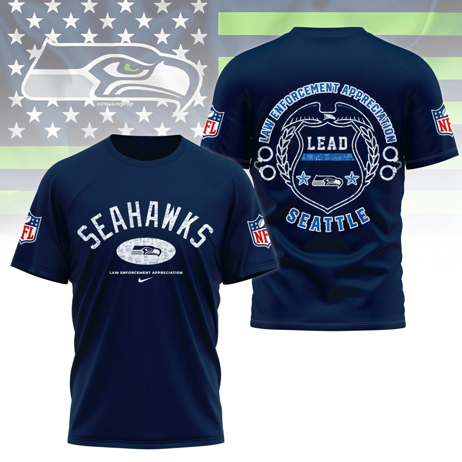 Seattle Seahawks | Premium Law Appreciation Month 3D Shirt NY – HuddleStyle.com - Image 5