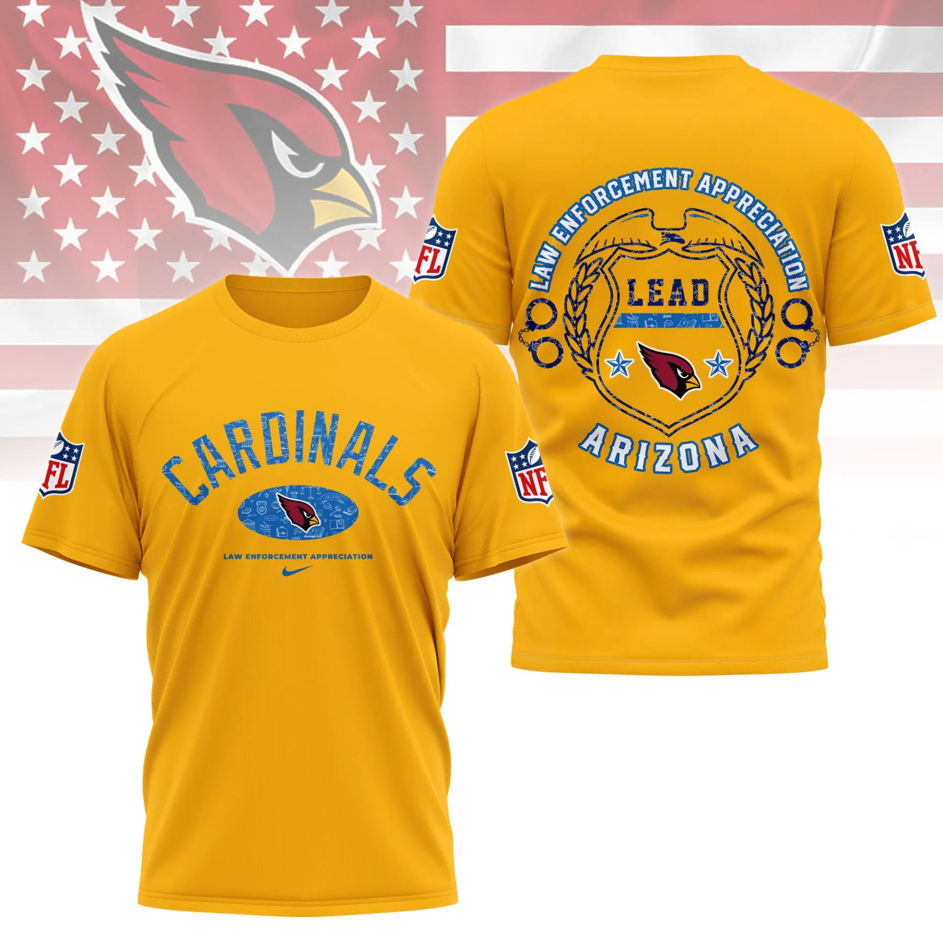 Arizona Cardinals | Premium Law Appreciation Month 3D Shirt NY – HuddleStyle.com - Image 2