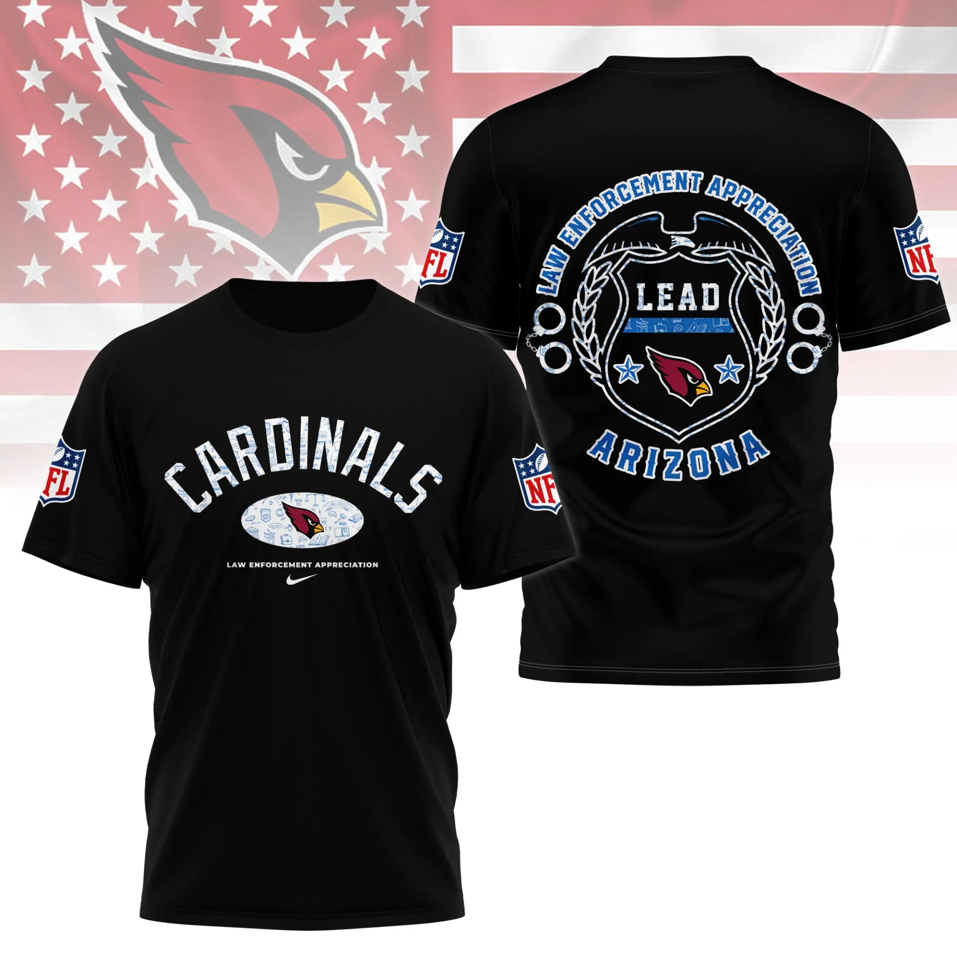 Arizona Cardinals | Premium Law Appreciation Month 3D Shirt NY – HuddleStyle.com - Image 3