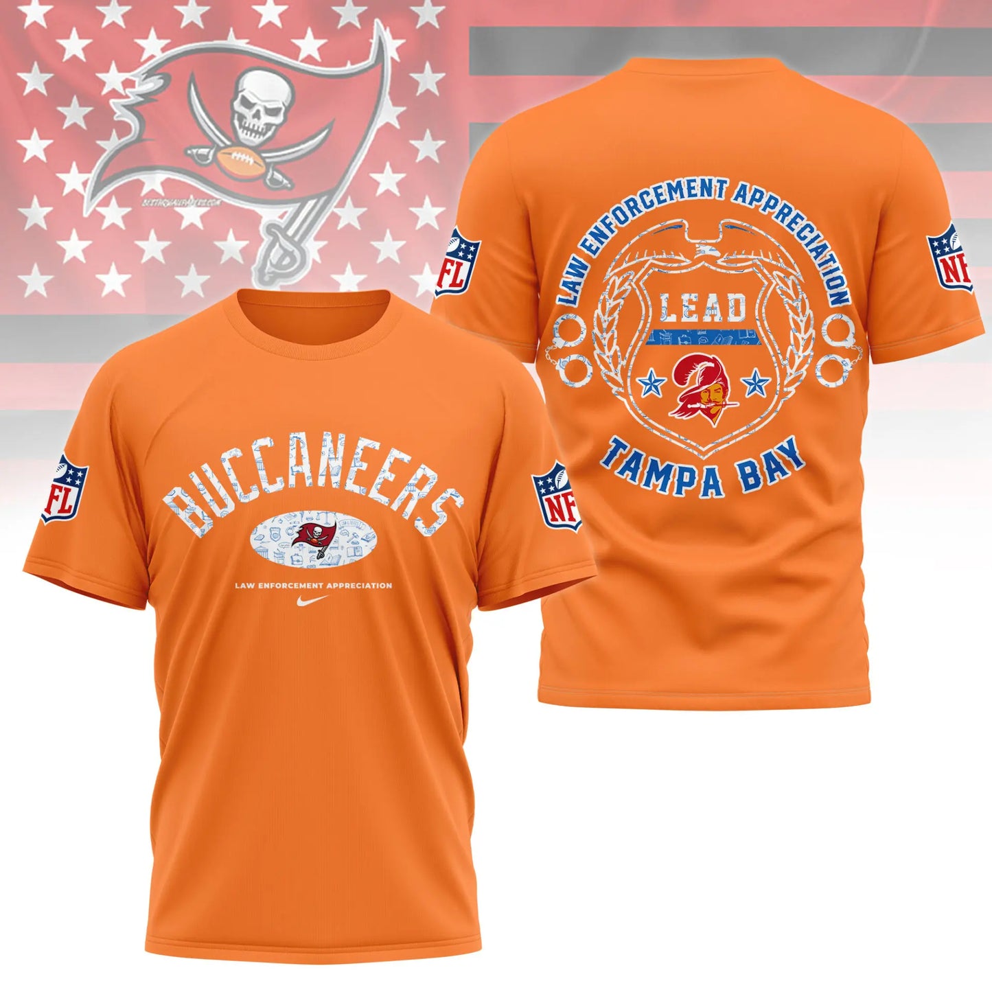 Tampa Bay Buccaneers | Premium Law Appreciation Month 3D Shirt NY – HuddleStyle.com - Image 3