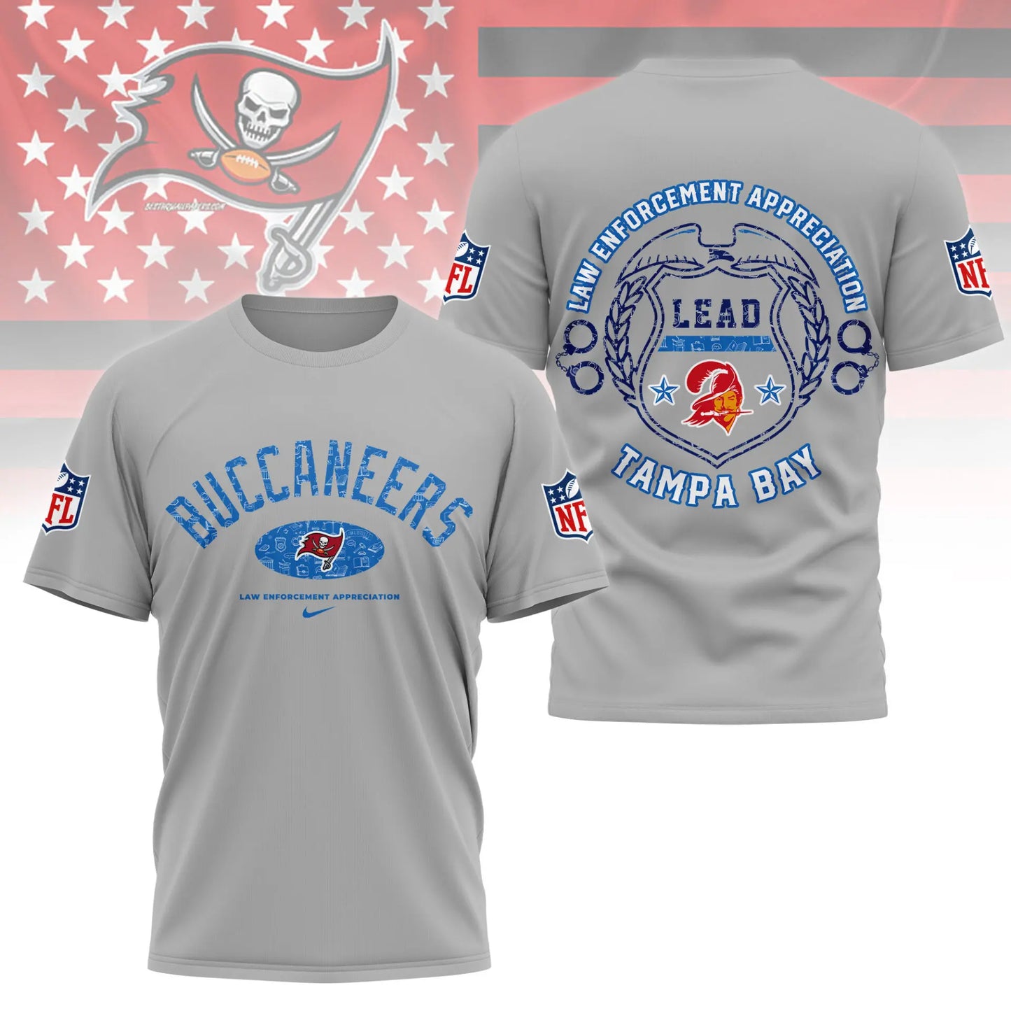 Tampa Bay Buccaneers | Premium Law Appreciation Month 3D Shirt NY – HuddleStyle.com - Image 4
