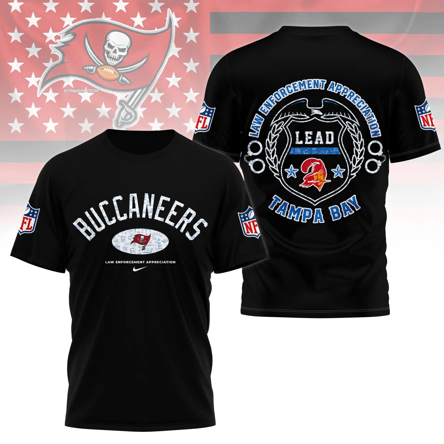 Tampa Bay Buccaneers | Premium Law Appreciation Month 3D Shirt NY – HuddleStyle.com - Main