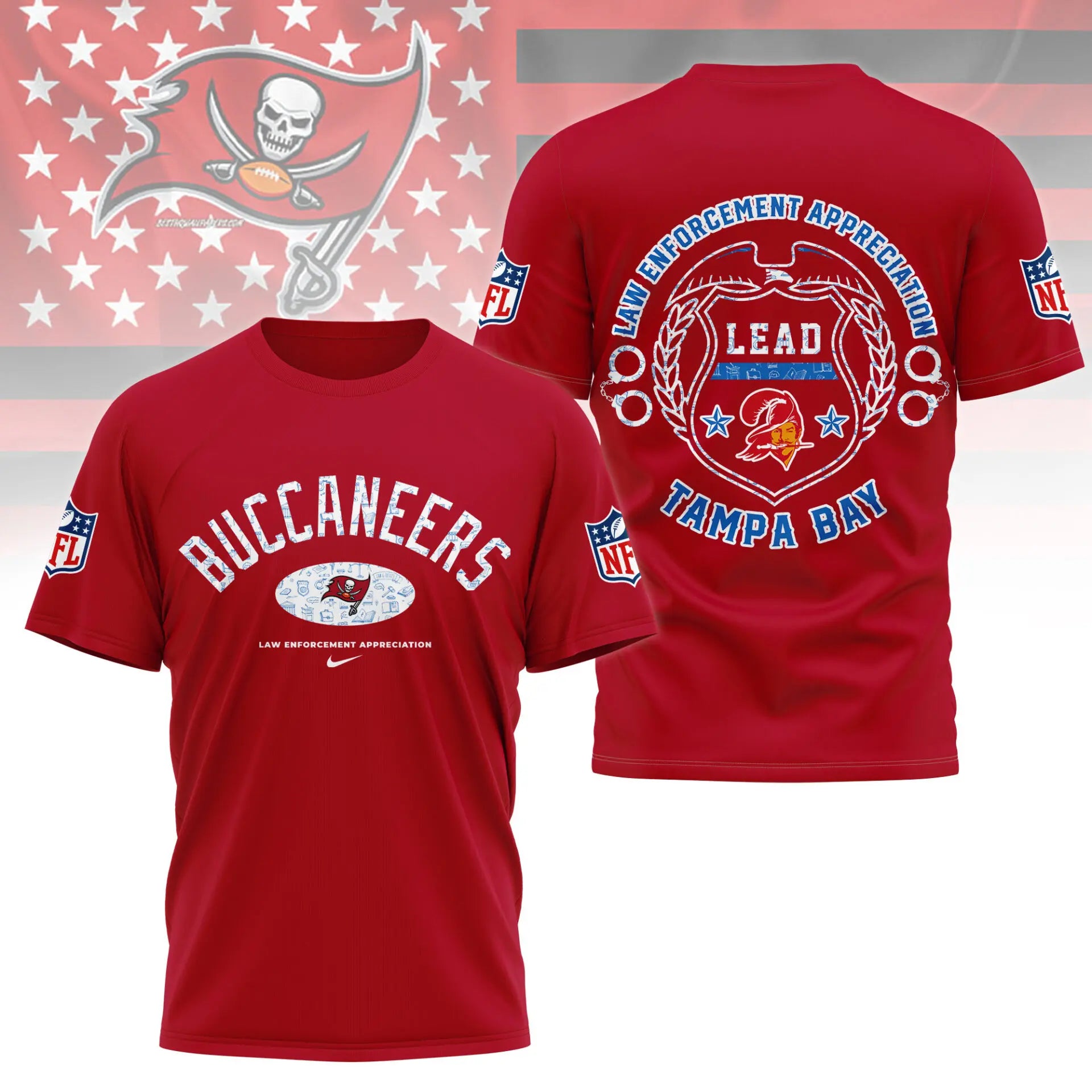Tampa Bay Buccaneers | Premium Law Appreciation Month 3D Shirt NY – HuddleStyle.com - Image 5