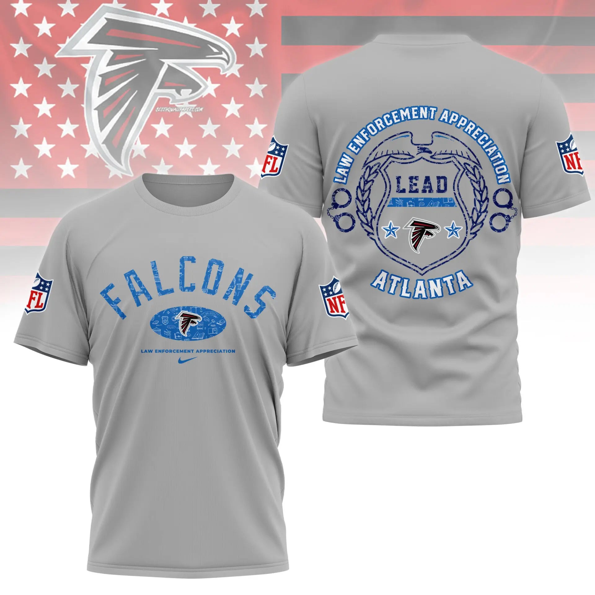 Atlanta Falcons | Premium Law Appreciation Month 3D Shirt NY – HuddleStyle.com - Image 3