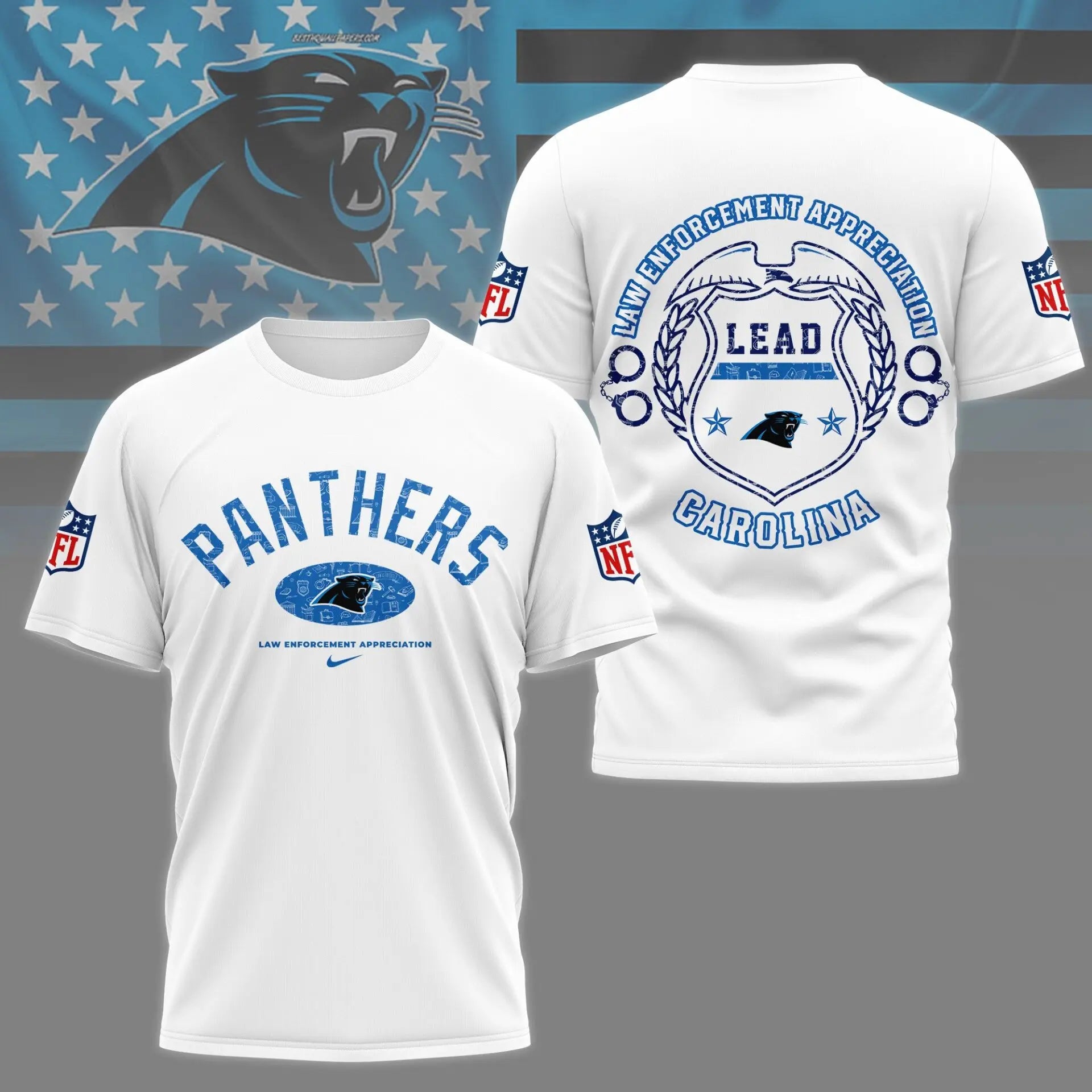 Carolina Panthers | Premium Law Appreciation Month 3D Shirt NY – HuddleStyle.com - Main