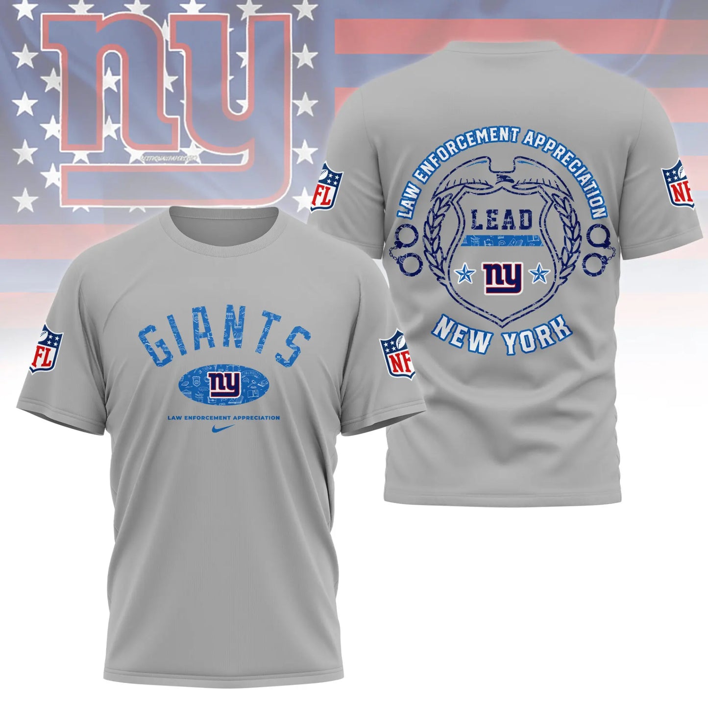 New York Giants | Premium Law Appreciation Month 3D Shirt NY – HuddleStyle.com - Image 3