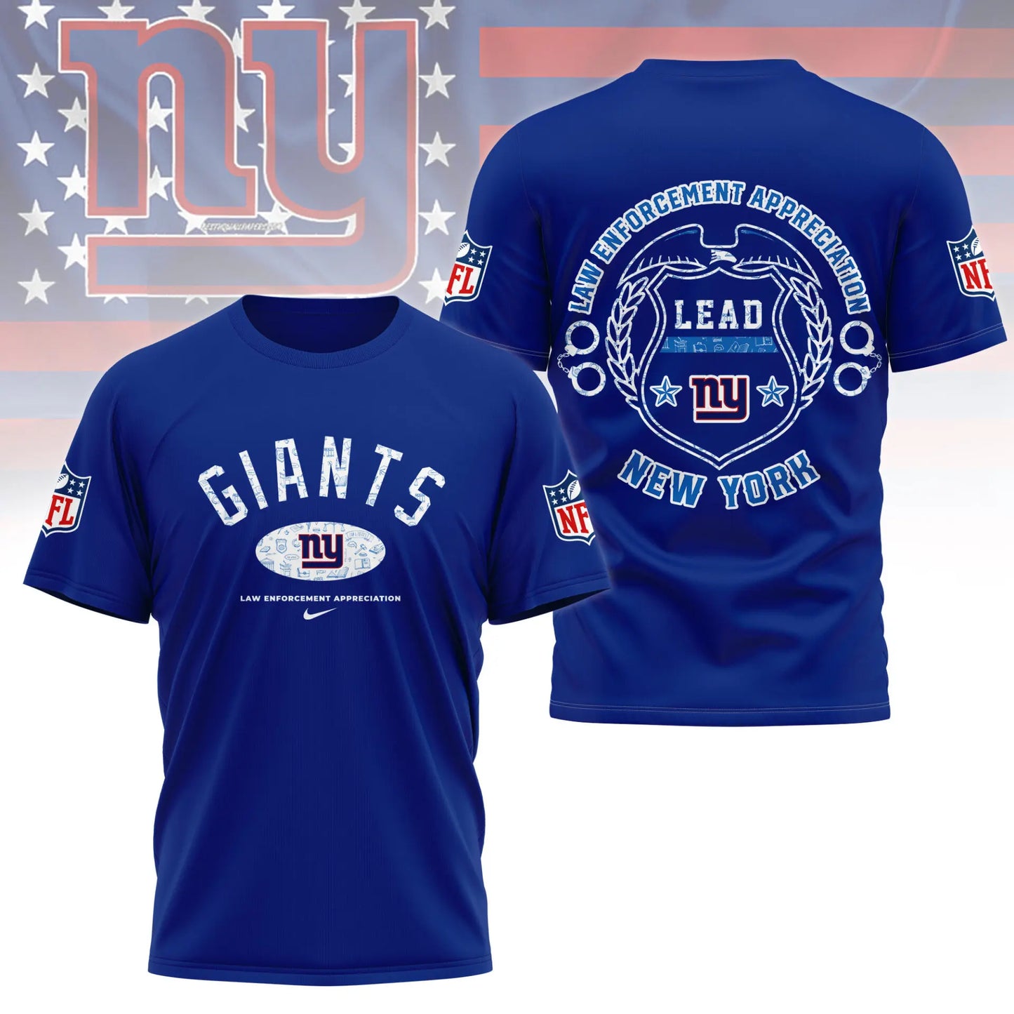 New York Giants | Premium Law Appreciation Month 3D Shirt NY – HuddleStyle.com - Image 4