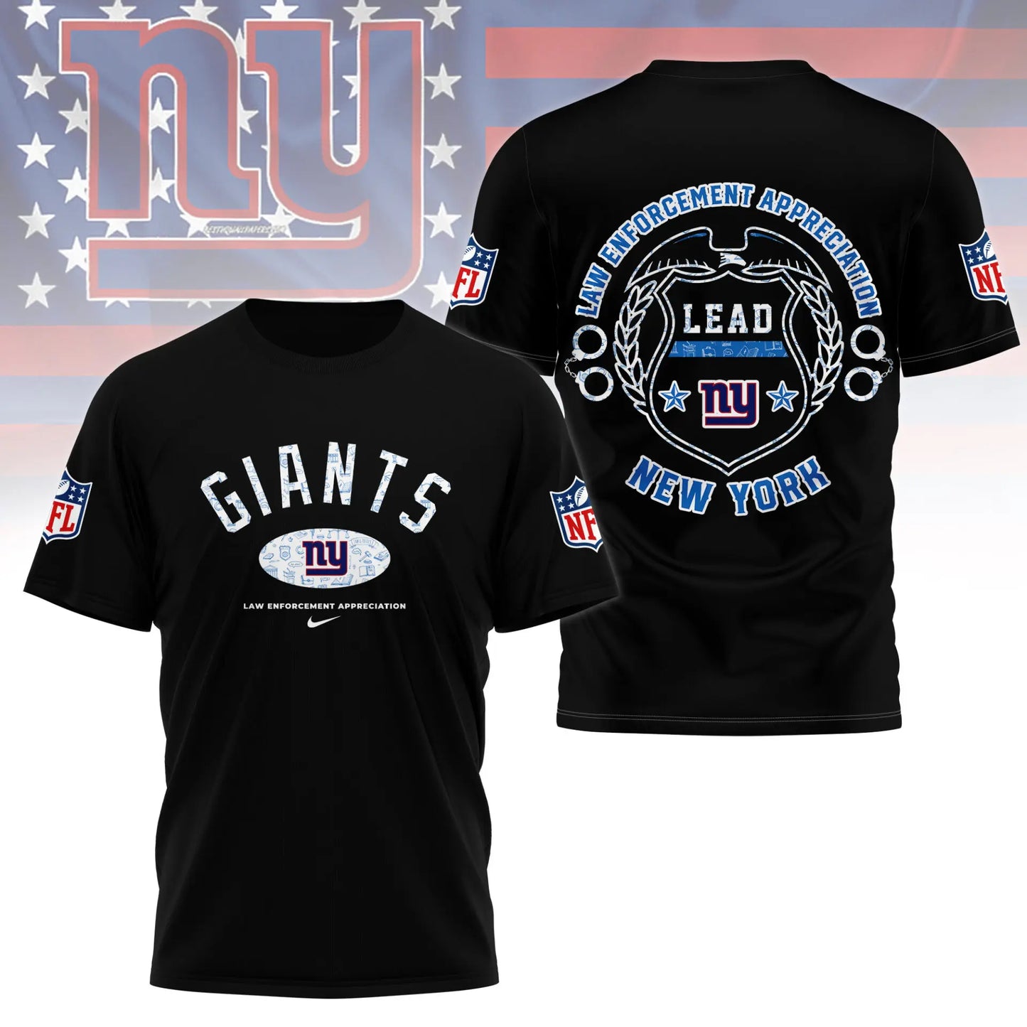 New York Giants | Premium Law Appreciation Month 3D Shirt NY – HuddleStyle.com - Image 2