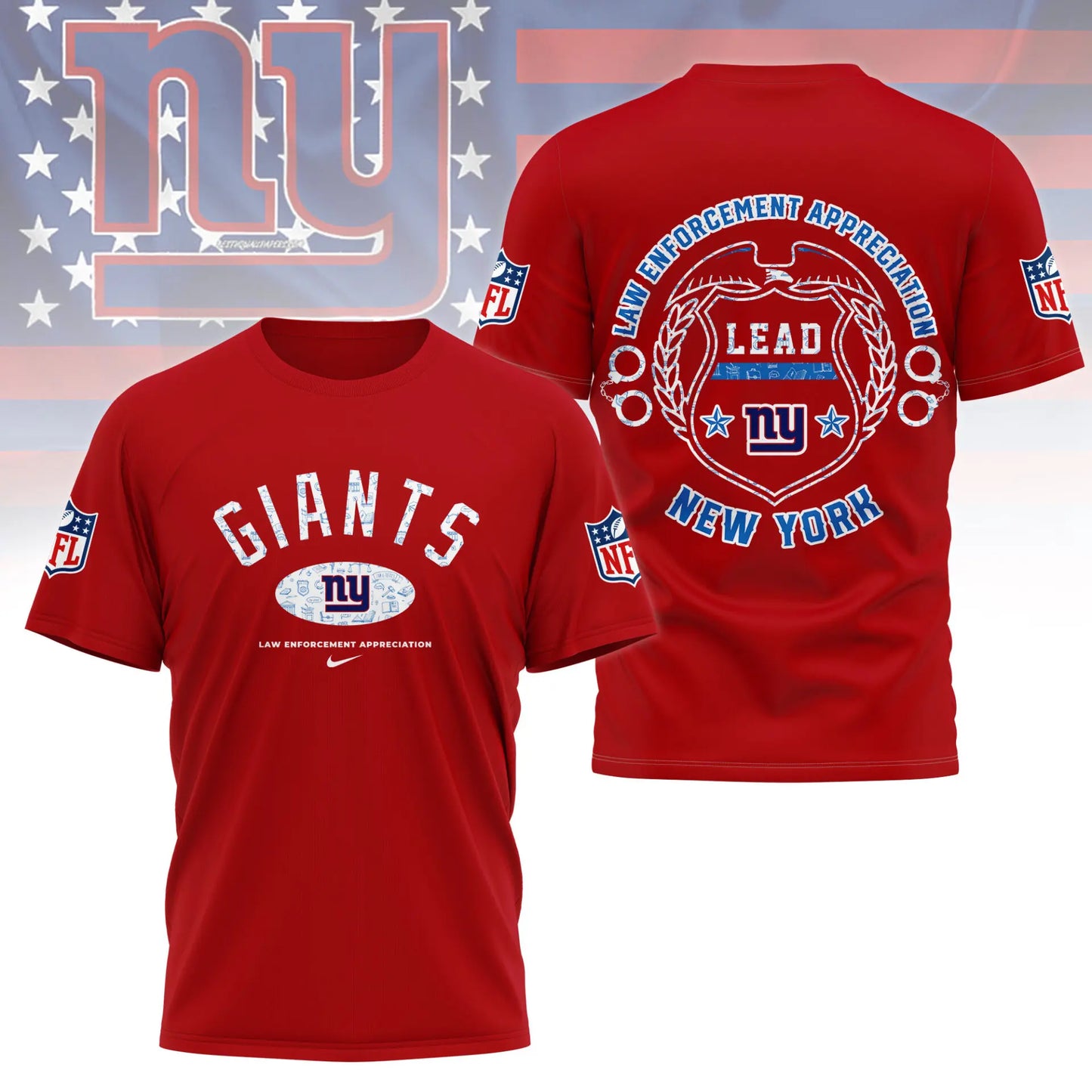 New York Giants | Premium Law Appreciation Month 3D Shirt NY – HuddleStyle.com - Main