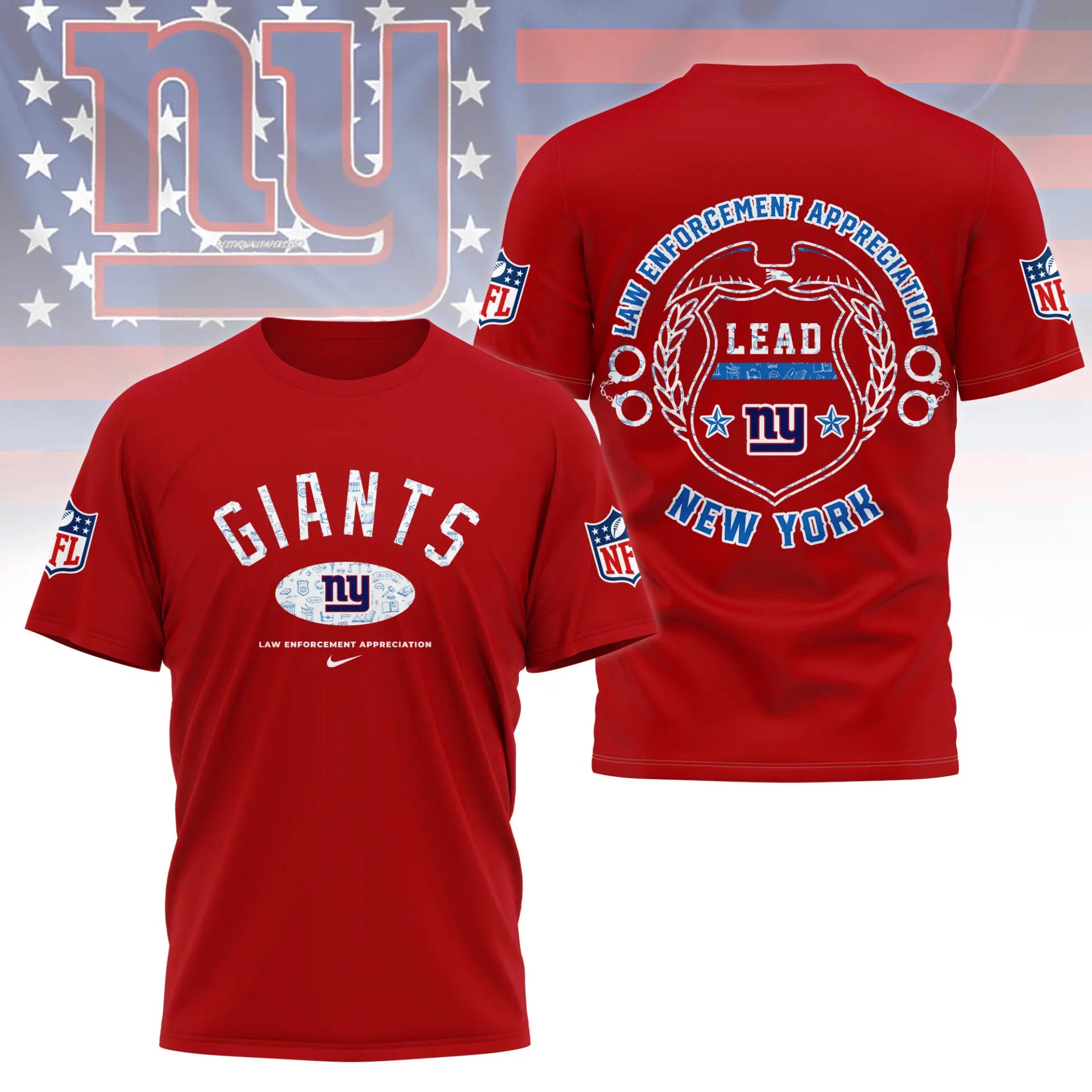 New York Giants | Premium Law Appreciation Month 3D Shirt NY – HuddleStyle.com - Main