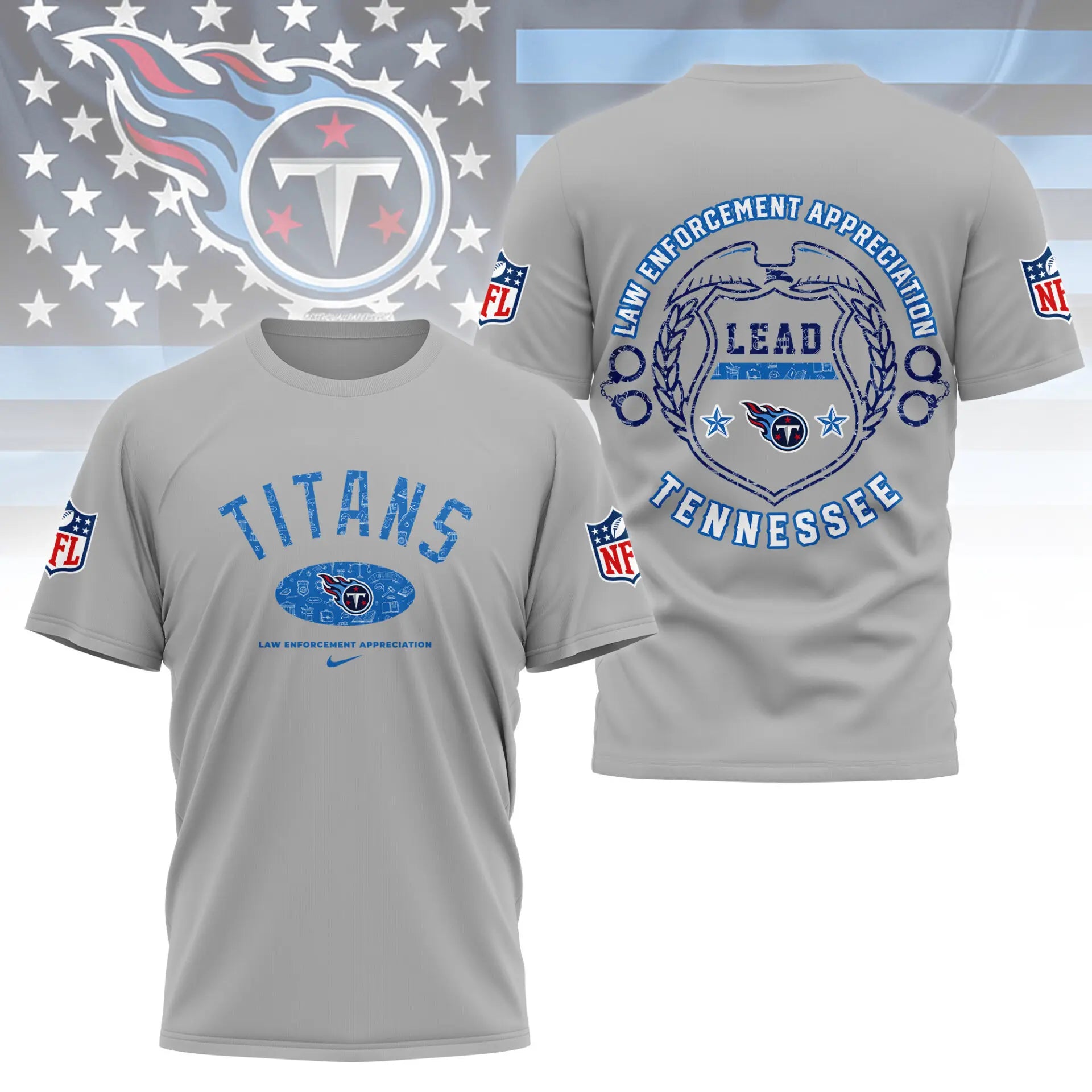 Tennessee Titans | Premium Law Appreciation Month 3D Shirt NY – HuddleStyle.com - Image 2
