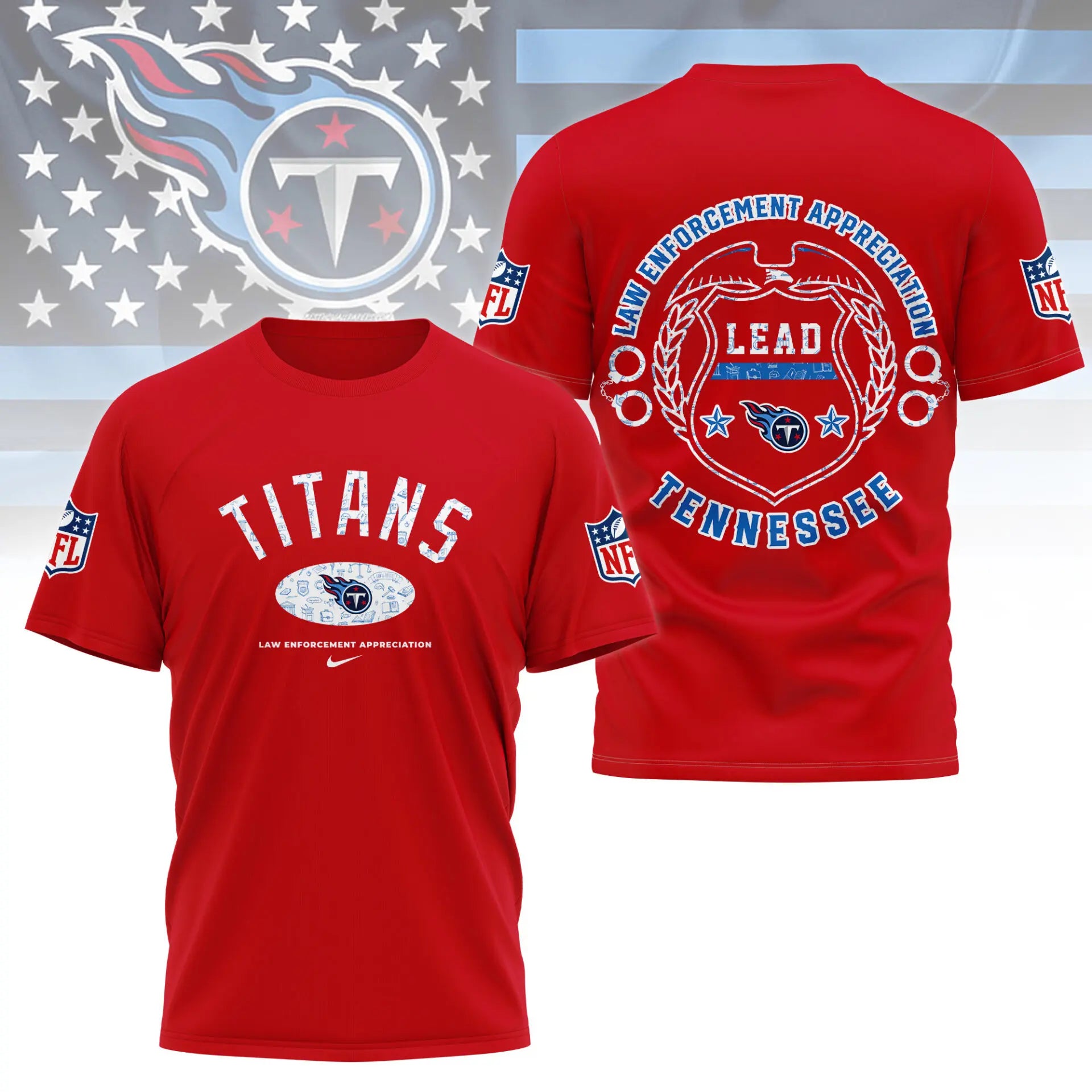 Tennessee Titans | Premium Law Appreciation Month 3D Shirt NY – HuddleStyle.com - Image 4