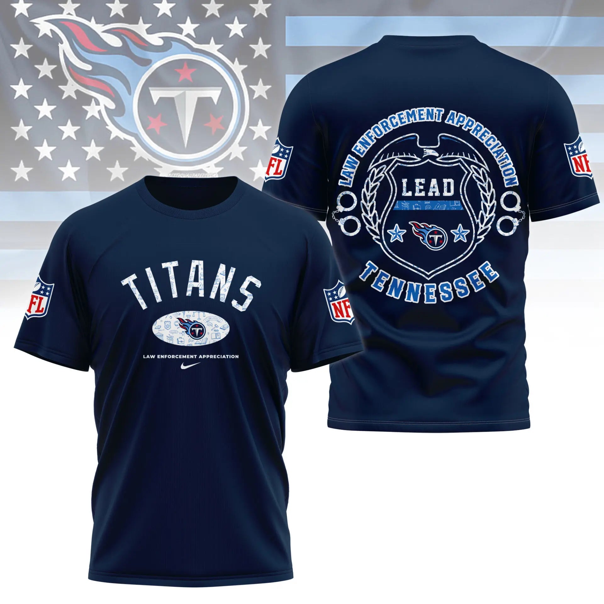 Tennessee Titans | Premium Law Appreciation Month 3D Shirt NY – HuddleStyle.com - Image 3