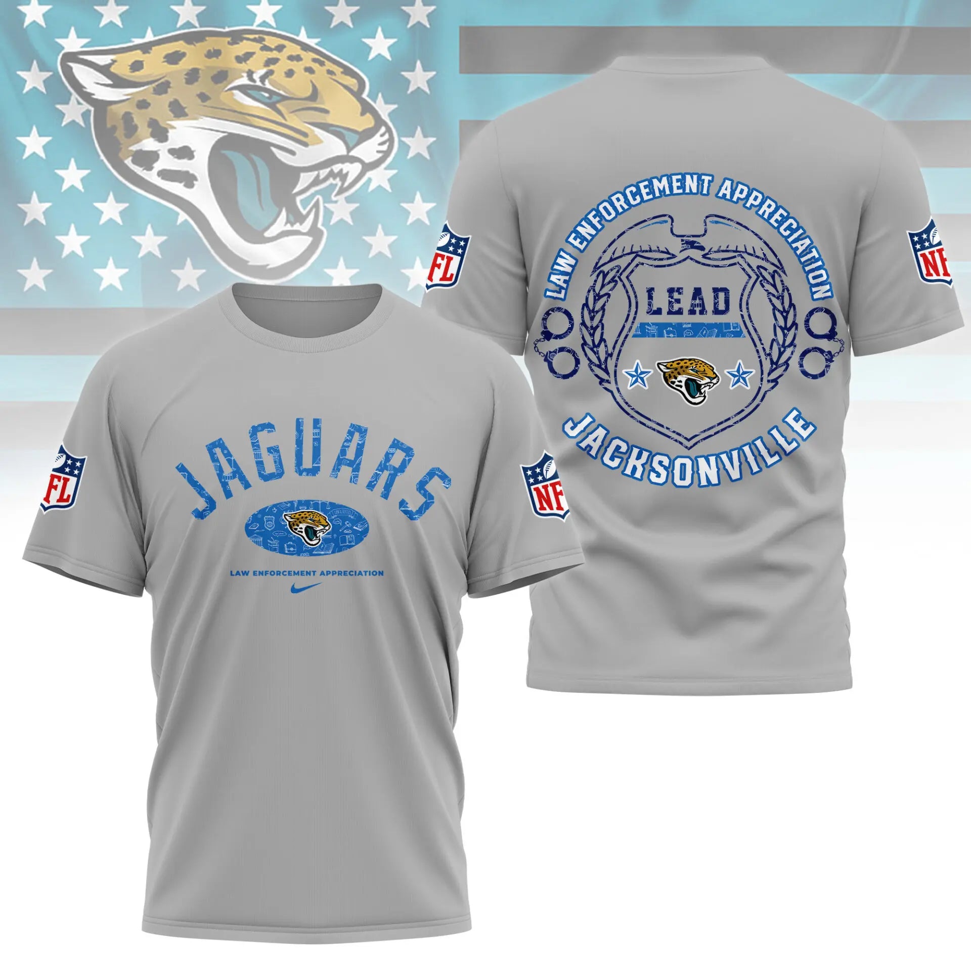 Jacksonville Jaguars | Premium Law Appreciation Month 3D Shirt NY – HuddleStyle.com - Image 4