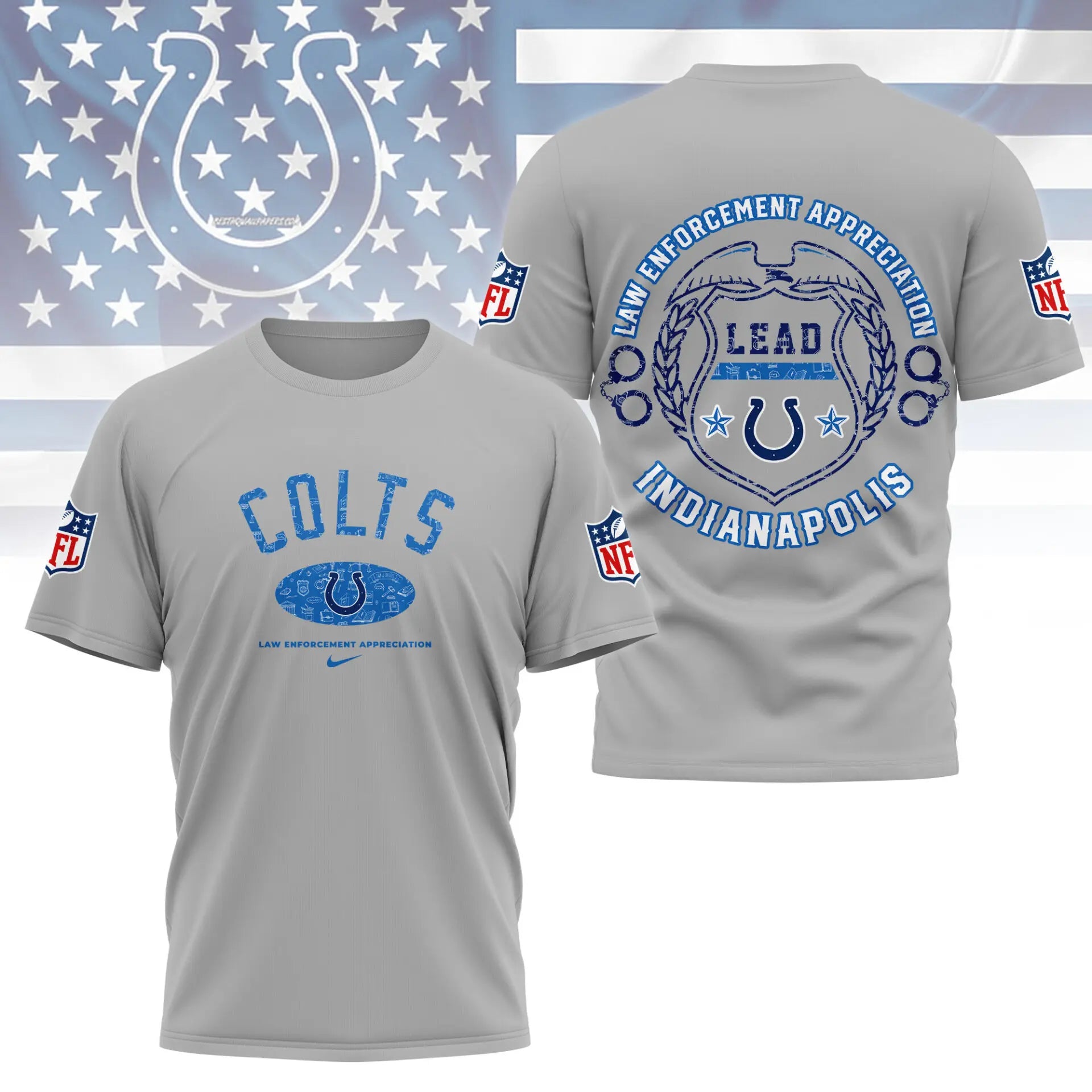 Indianapolis Colts | Premium Law Appreciation Month 3D Shirt NY – HuddleStyle.com - Image 2