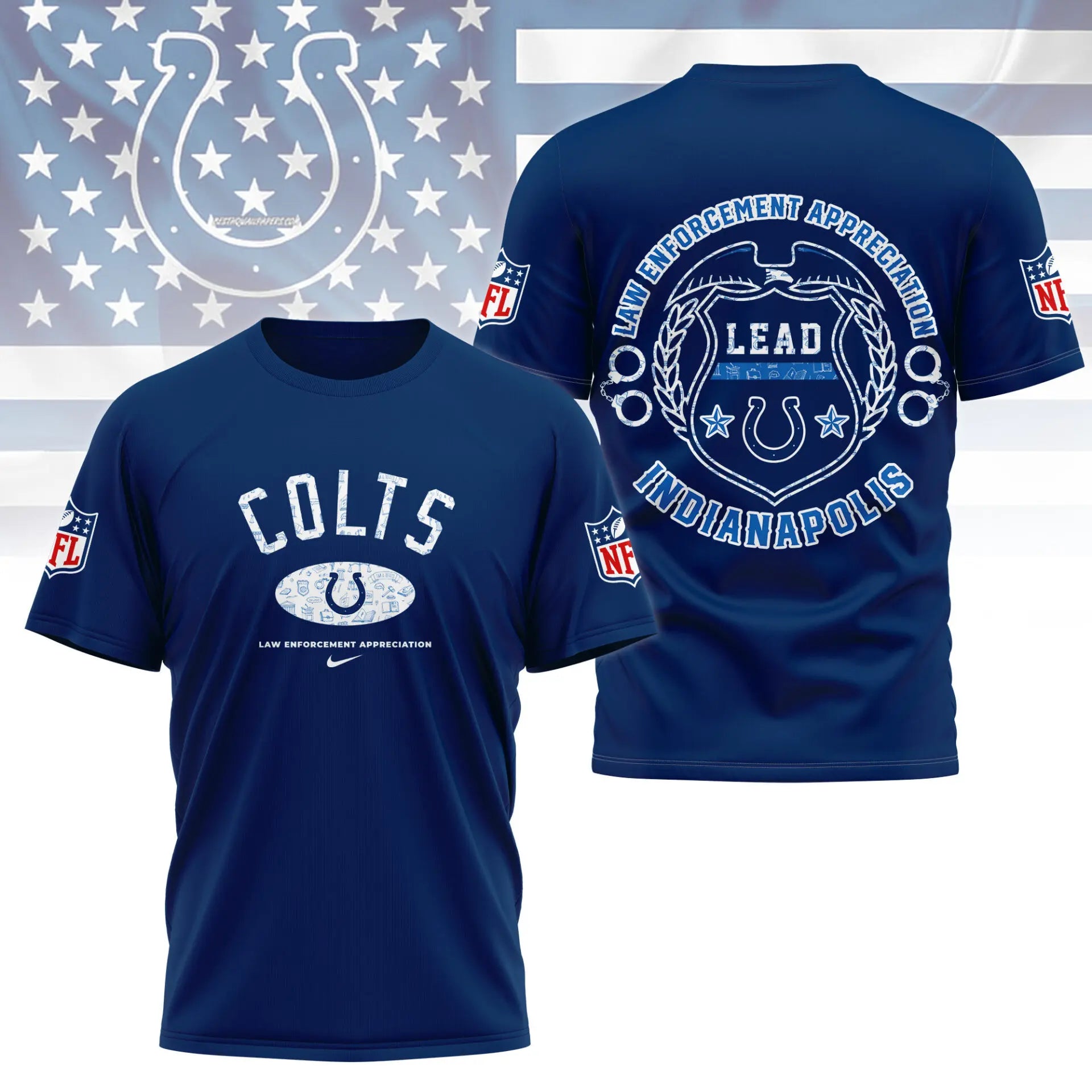 Indianapolis Colts | Premium Law Appreciation Month 3D Shirt NY – HuddleStyle.com - Image 4