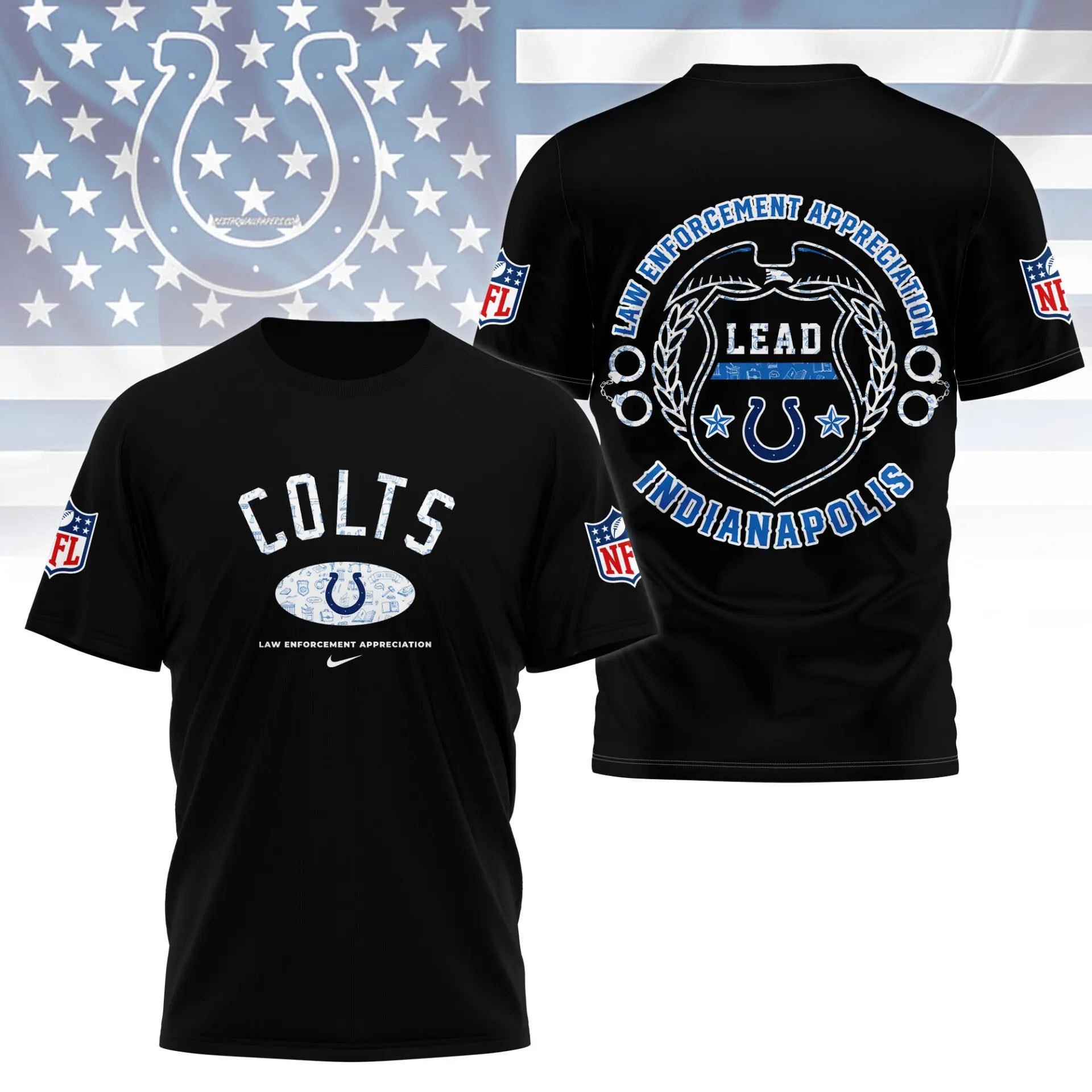 Indianapolis Colts | Premium Law Appreciation Month 3D Shirt NY – HuddleStyle.com - Image 3