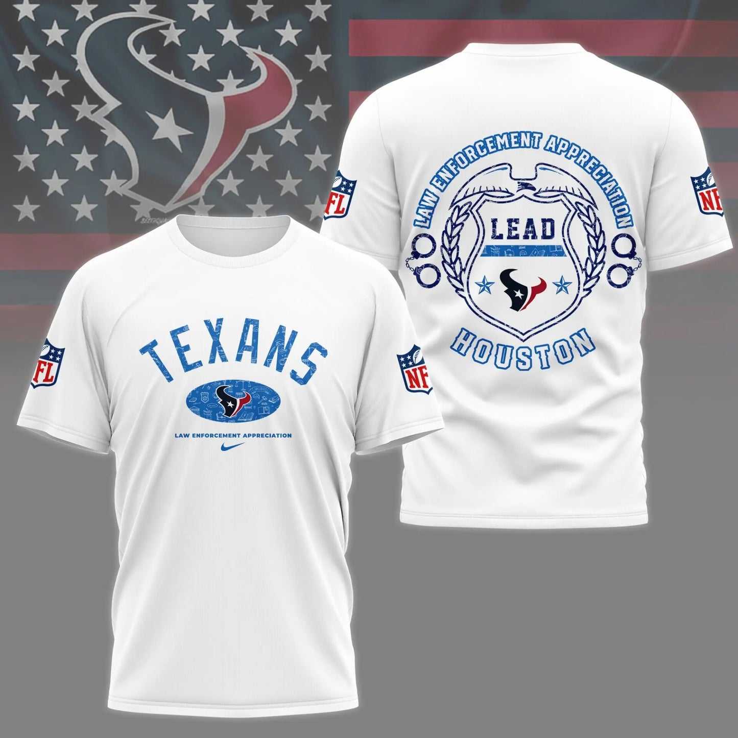 Houston Texans | Premium Law Appreciation Month 3D Shirt NY – HuddleStyle.com - Image 3