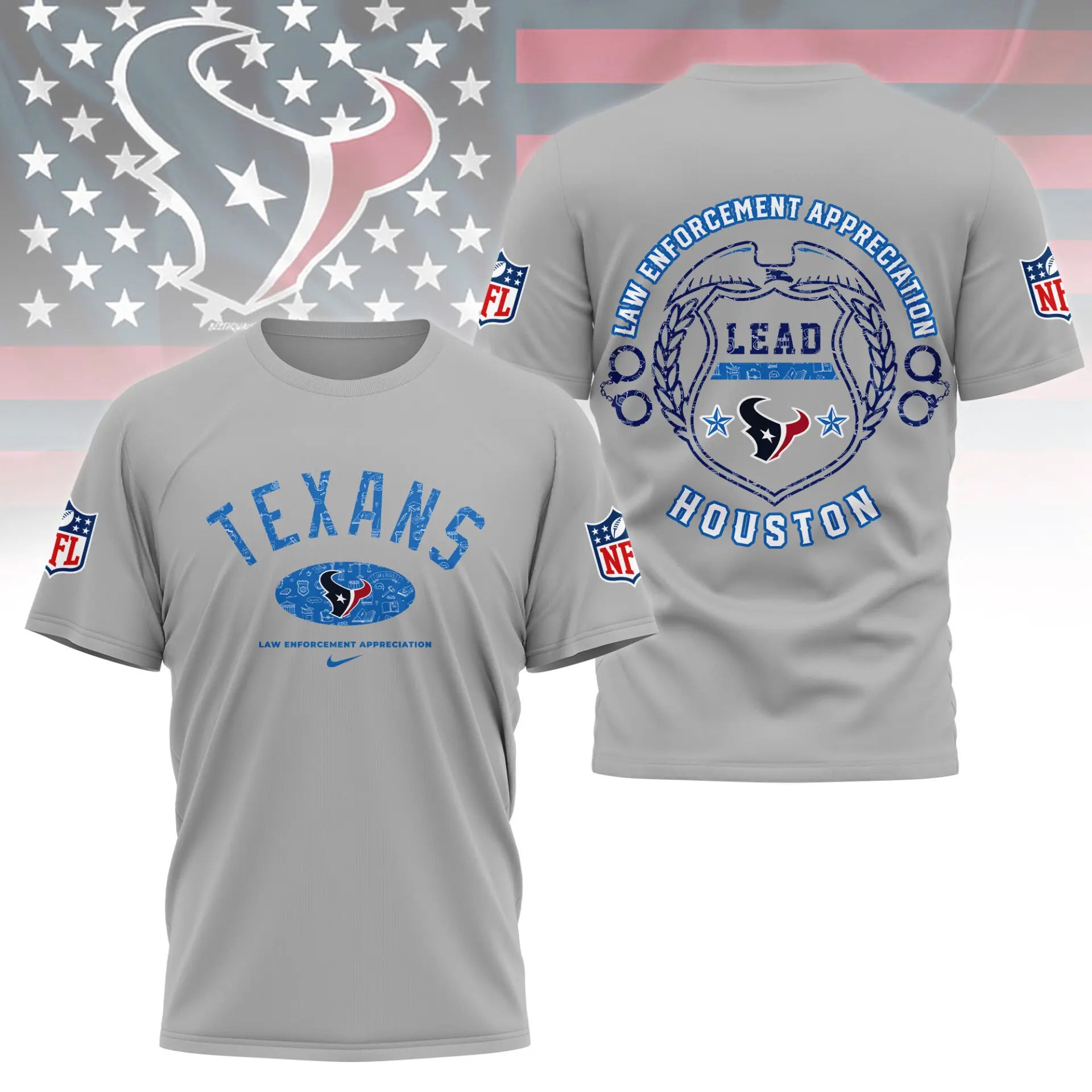 Houston Texans | Premium Law Appreciation Month 3D Shirt NY – HuddleStyle.com - Image 5