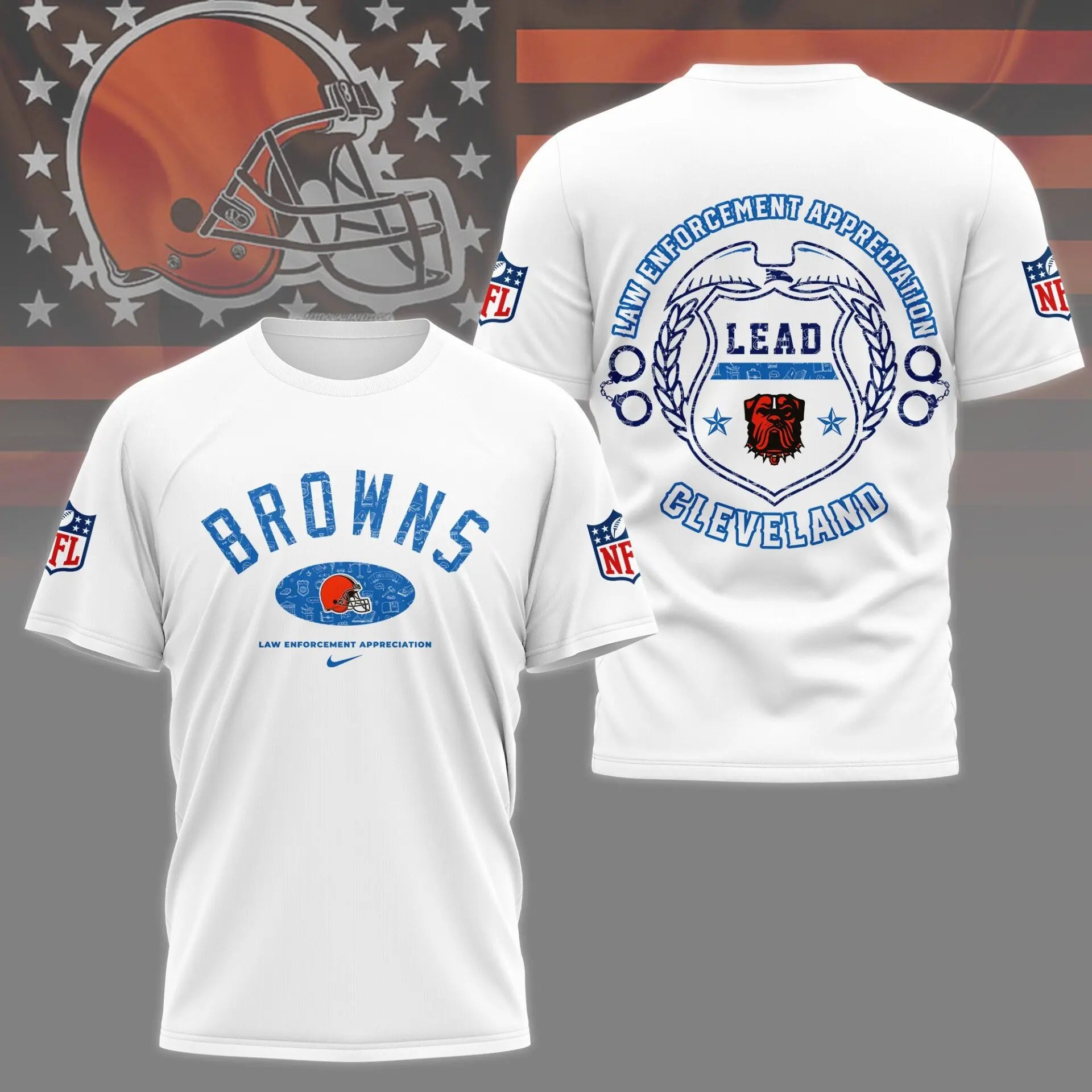 Cleveland Browns | Premium Law Appreciation Month 3D Shirt NY – HuddleStyle.com - Image 2
