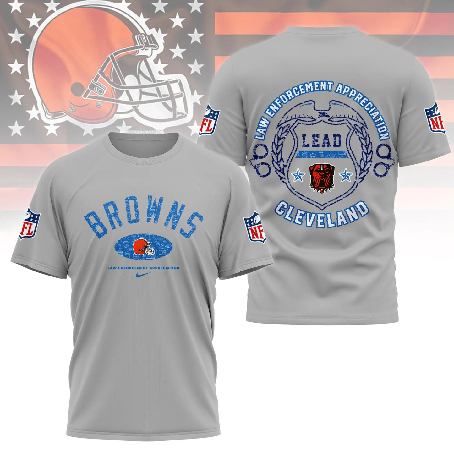 Cleveland Browns | Premium Law Appreciation Month 3D Shirt NY – HuddleStyle.com - Image 3