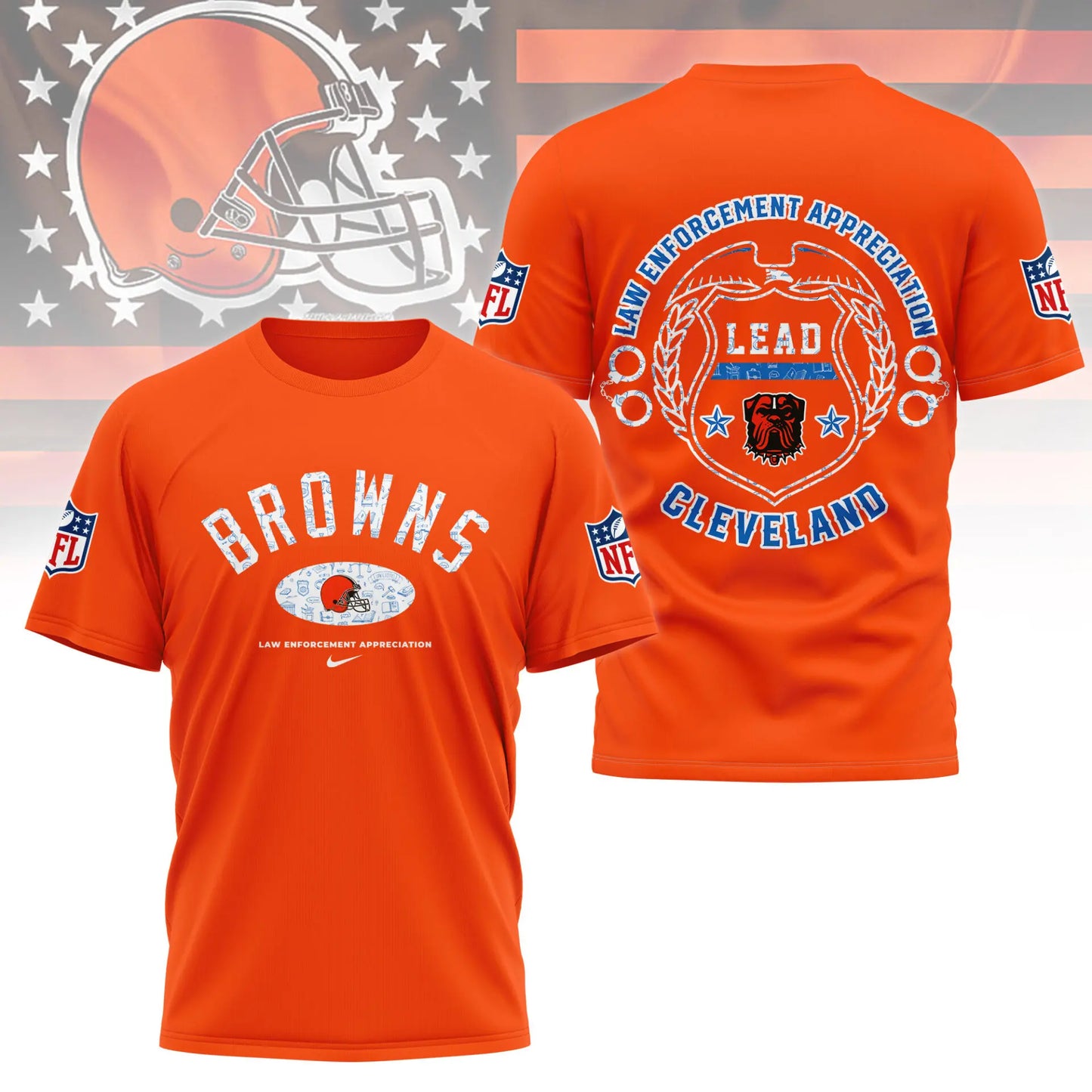 Cleveland Browns | Premium Law Appreciation Month 3D Shirt NY – HuddleStyle.com - Image 4