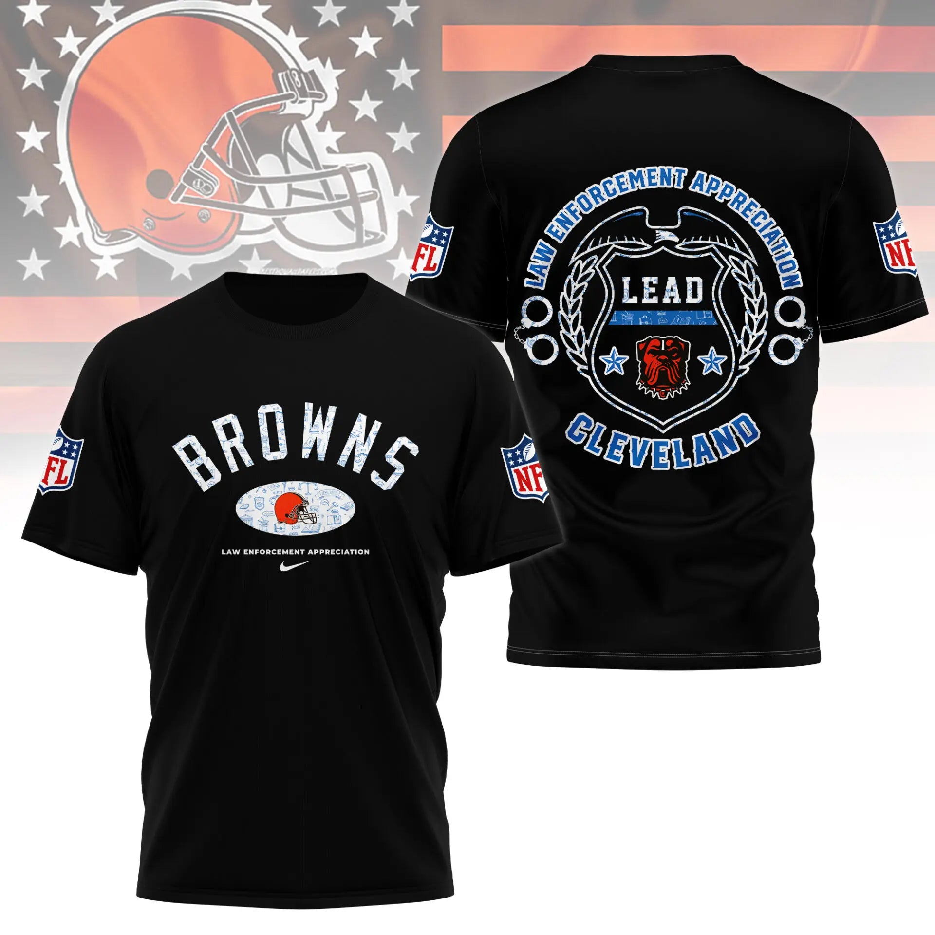 Cleveland Browns | Premium Law Appreciation Month 3D Shirt NY – HuddleStyle.com - Main