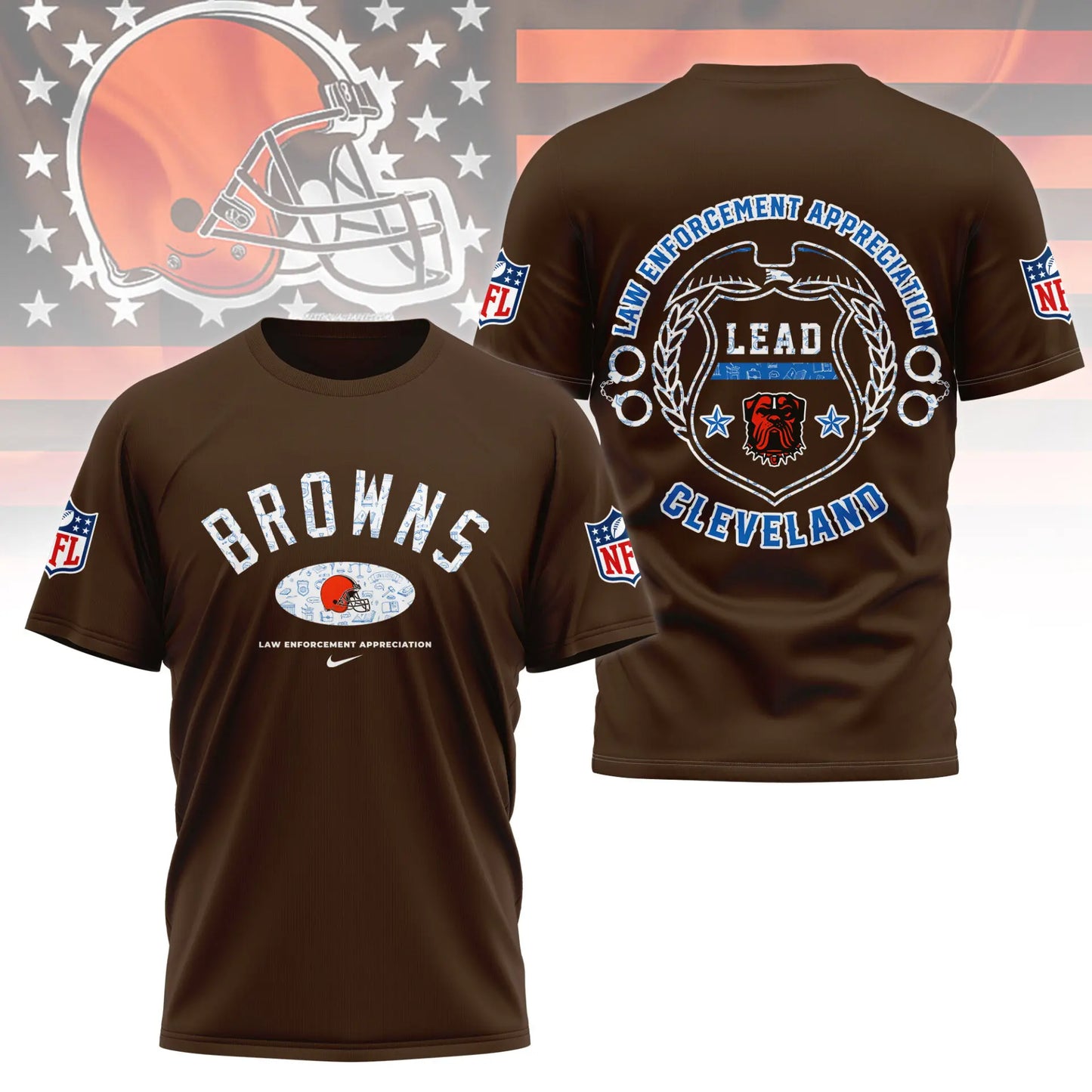 Cleveland Browns | Premium Law Appreciation Month 3D Shirt NY – HuddleStyle.com - Image 5