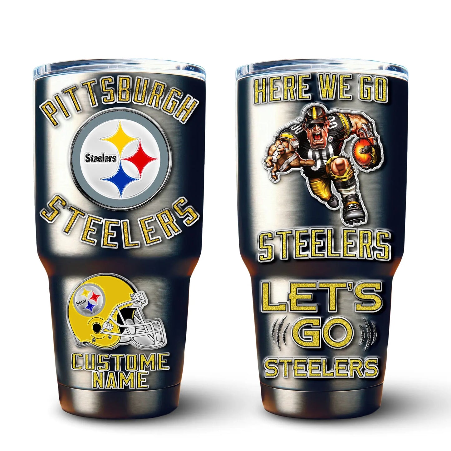 Pittsburgh Steelers | PREMIUM TUMBLER TD – HuddleStyle.com - Image 2