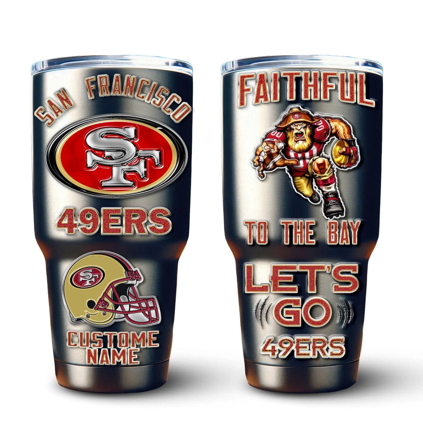 San Francisco 49ers | PREMIUM TUMBLER TD – HuddleStyle.com - Image 2