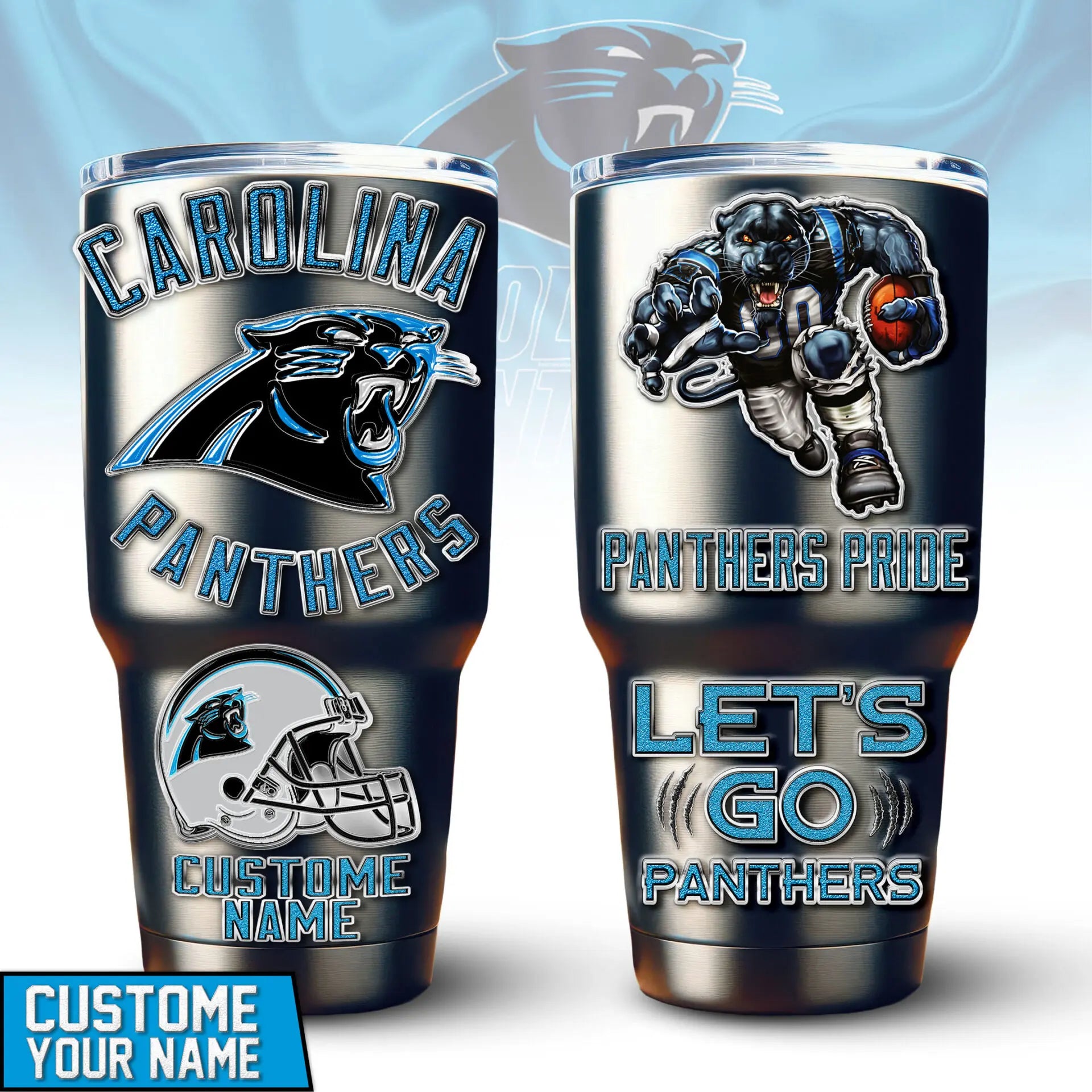 Carolina Panthers | PREMIUM TUMBLER TD – HuddleStyle.com - Image 2