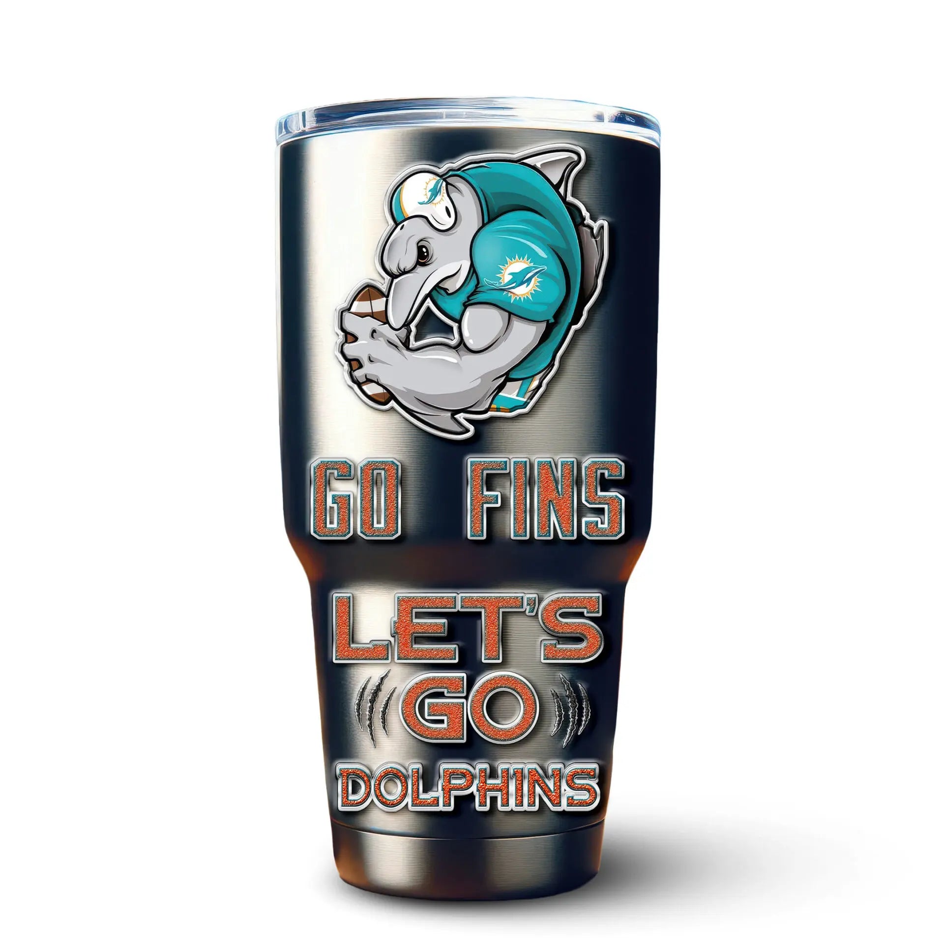 Miami Dolphins | PREMIUM TUMBLER TD – HuddleStyle.com - Image 4