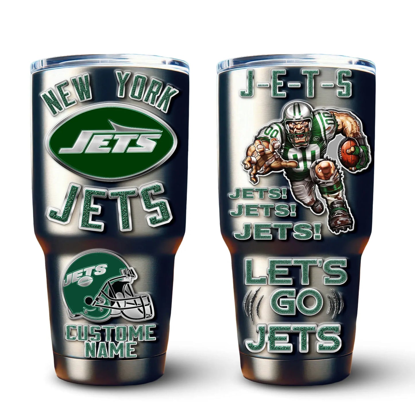 New York Jets | PREMIUM TUMBLER TD – HuddleStyle.com - Image 2