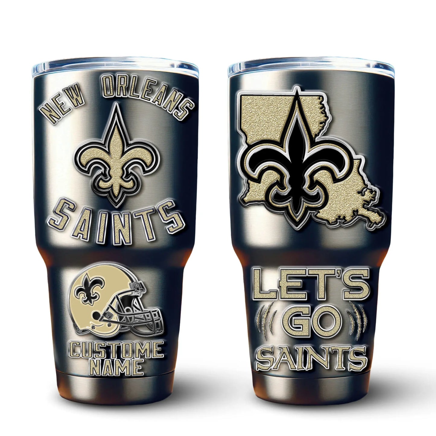 New Orleans Saints | PREMIUM TUMBLER TD – HuddleStyle.com - Image 2