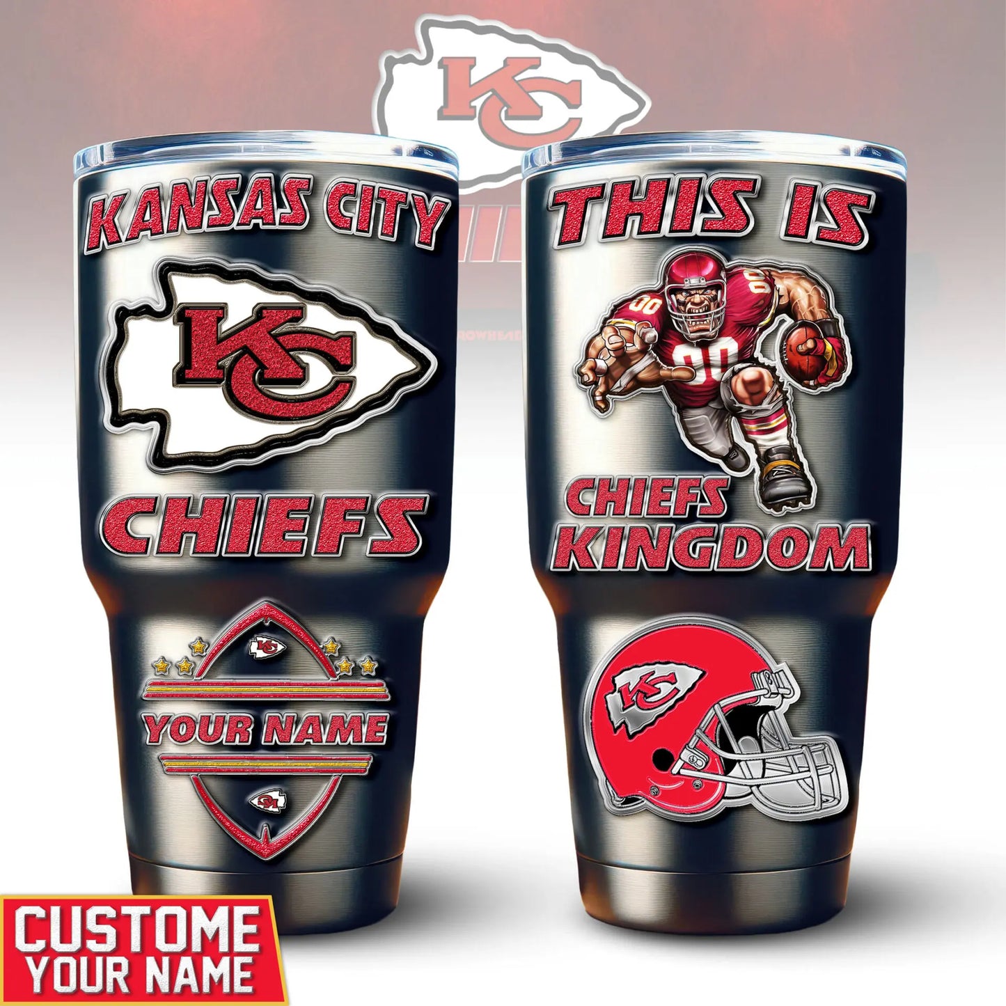 Kansas City Chiefs | PREMIUM TUMBLER TD – HuddleStyle.com - Image 3