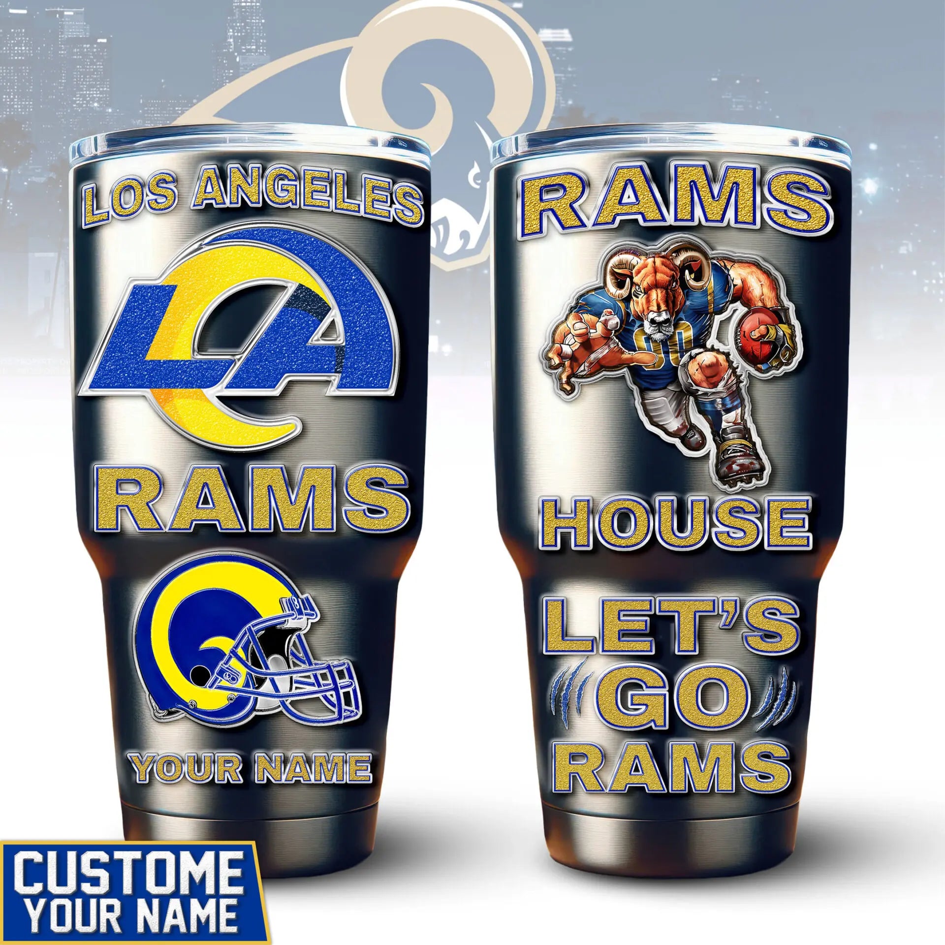 Los Angeles Rams | PREMIUM TUMBLER TD – HuddleStyle.com - Image 3