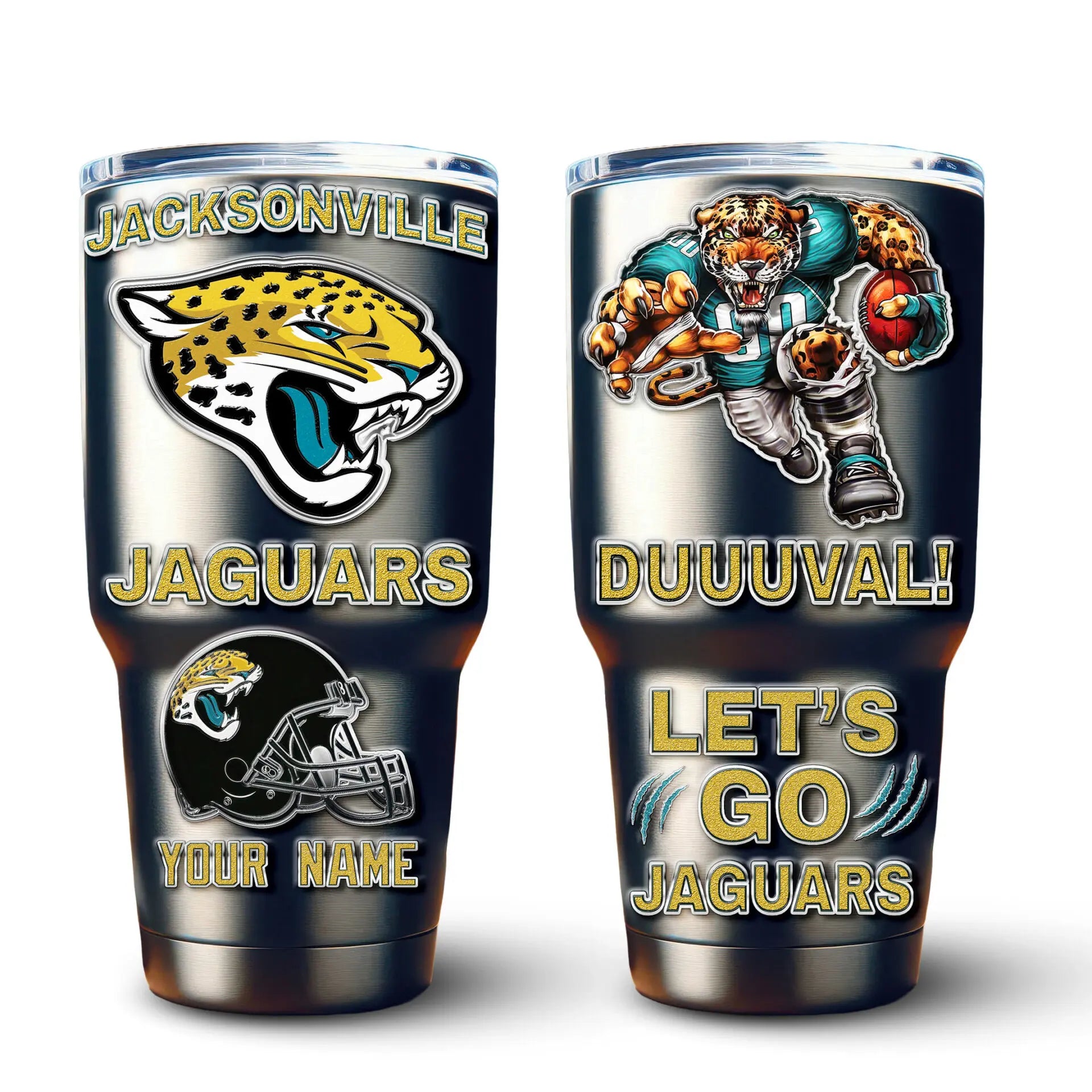 Jacksonville Jaguars | PREMIUM TUMBLER TD – HuddleStyle.com - Image 2