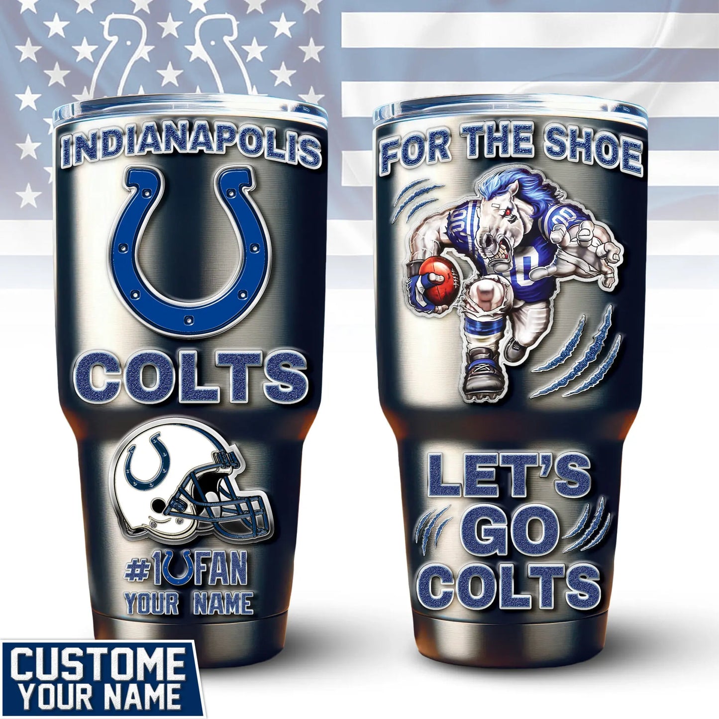 Indianapolis Colts | PREMIUM TUMBLER TD – HuddleStyle.com - Image 2