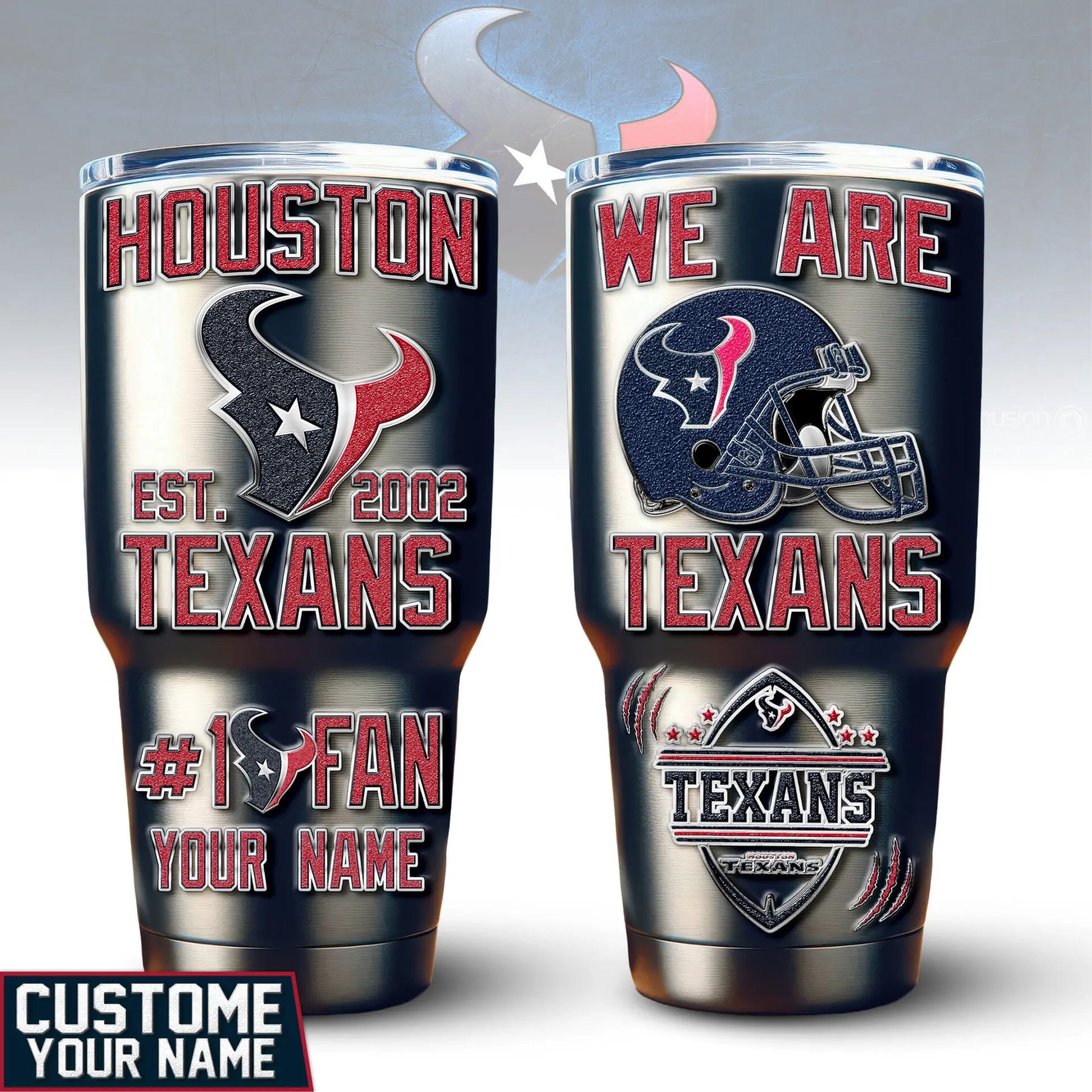 Houston Texans | PREMIUM TUMBLER TD – HuddleStyle.com - Image 3