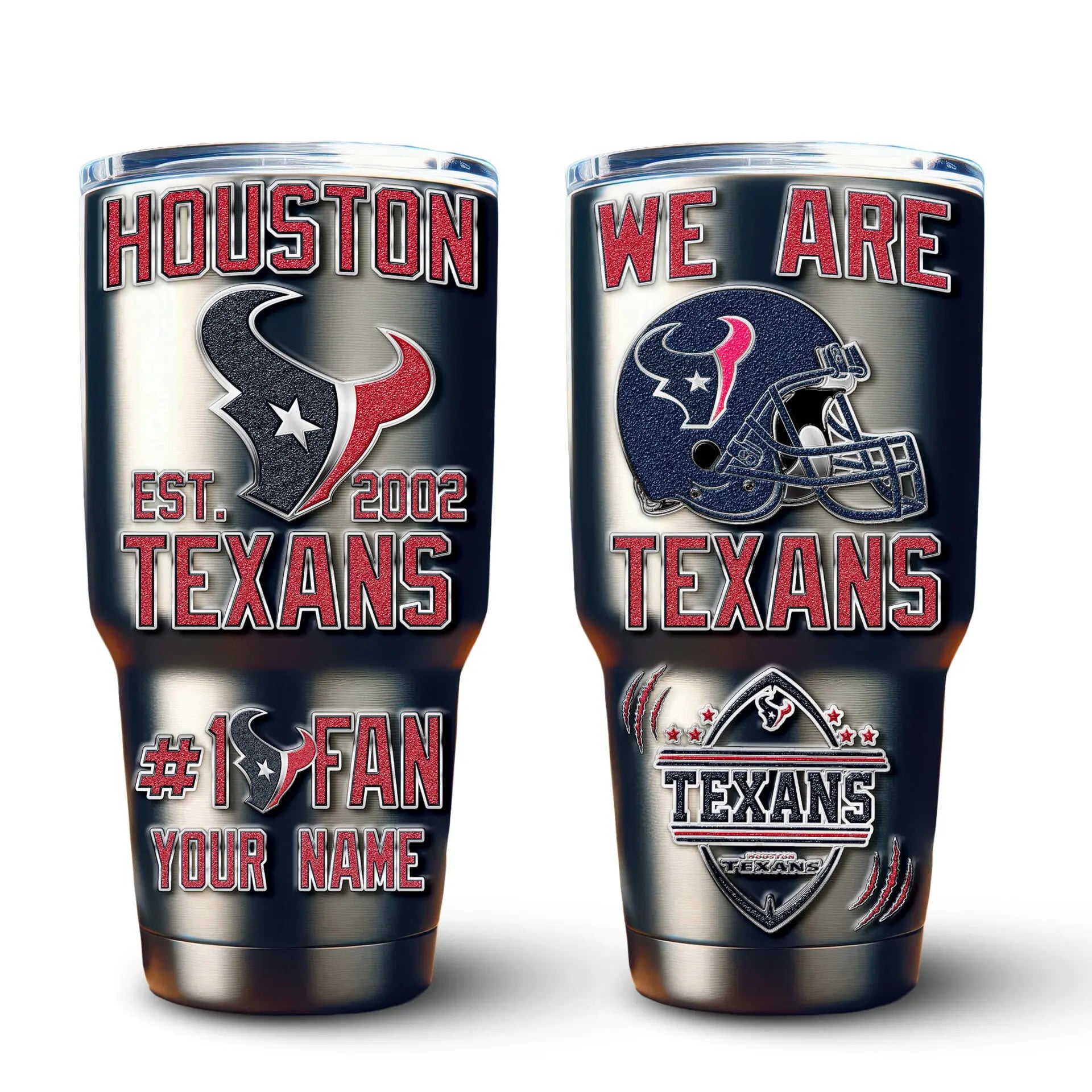 Houston Texans | PREMIUM TUMBLER TD – HuddleStyle.com - Image 2