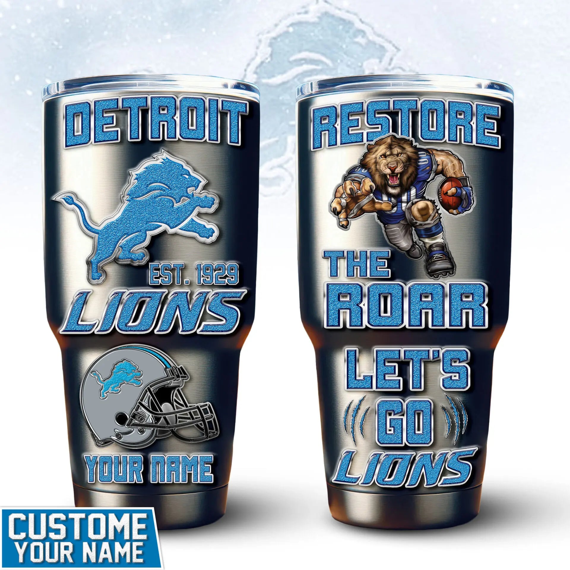 Detroit Lions | PREMIUM TUMBLER TD – HuddleStyle.com - Image 2