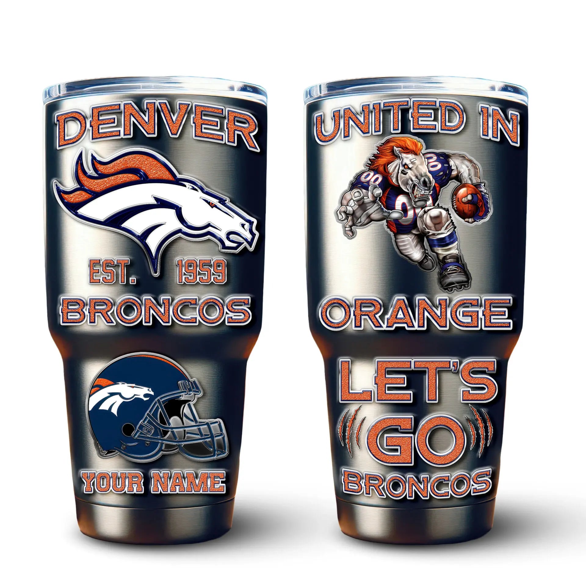 Denver Broncos | PREMIUM TUMBLER TD – HuddleStyle.com - Image 4
