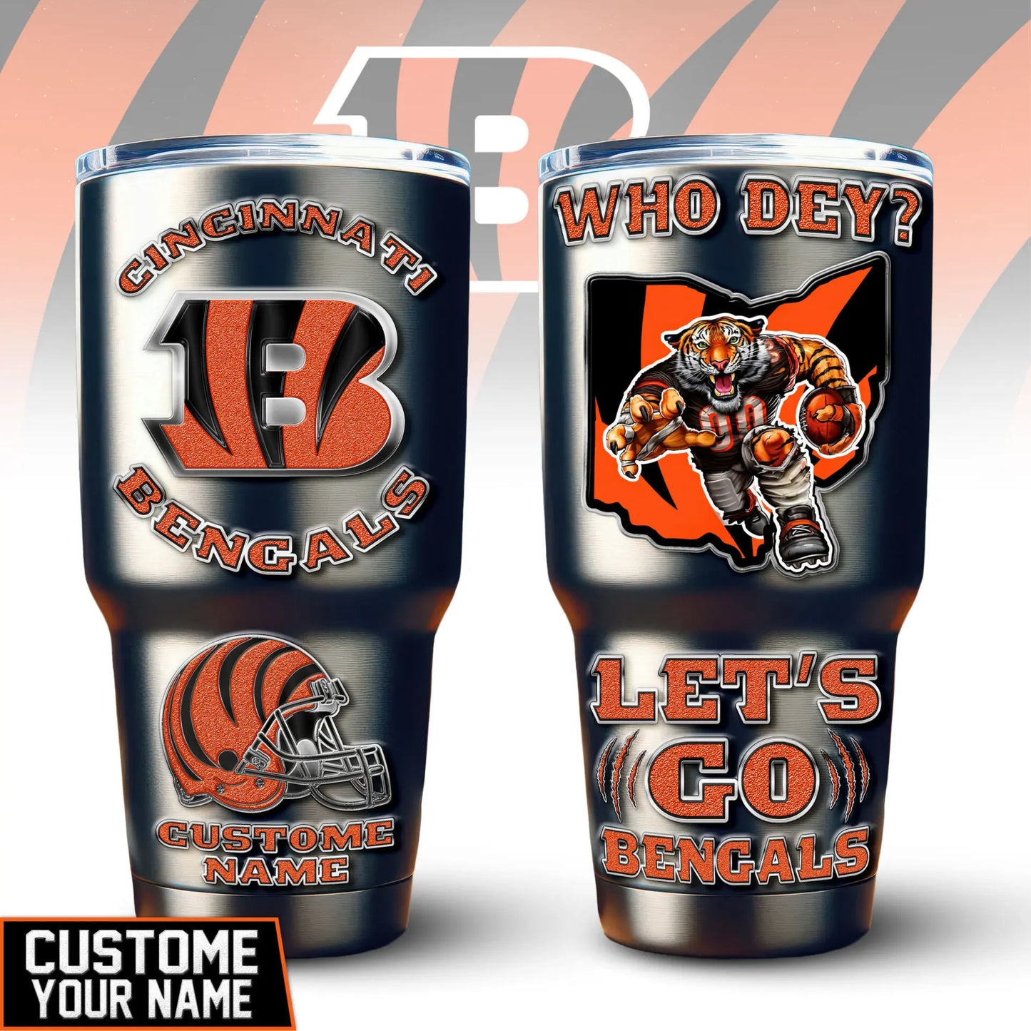 Cincinnati Bengals | PREMIUM TUMBLER TD – HuddleStyle.com - Main